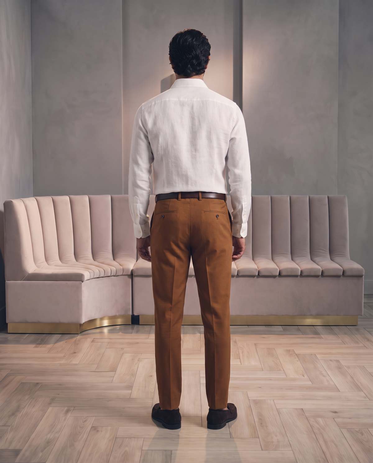 Soft White CEO Linen Blend Shirt