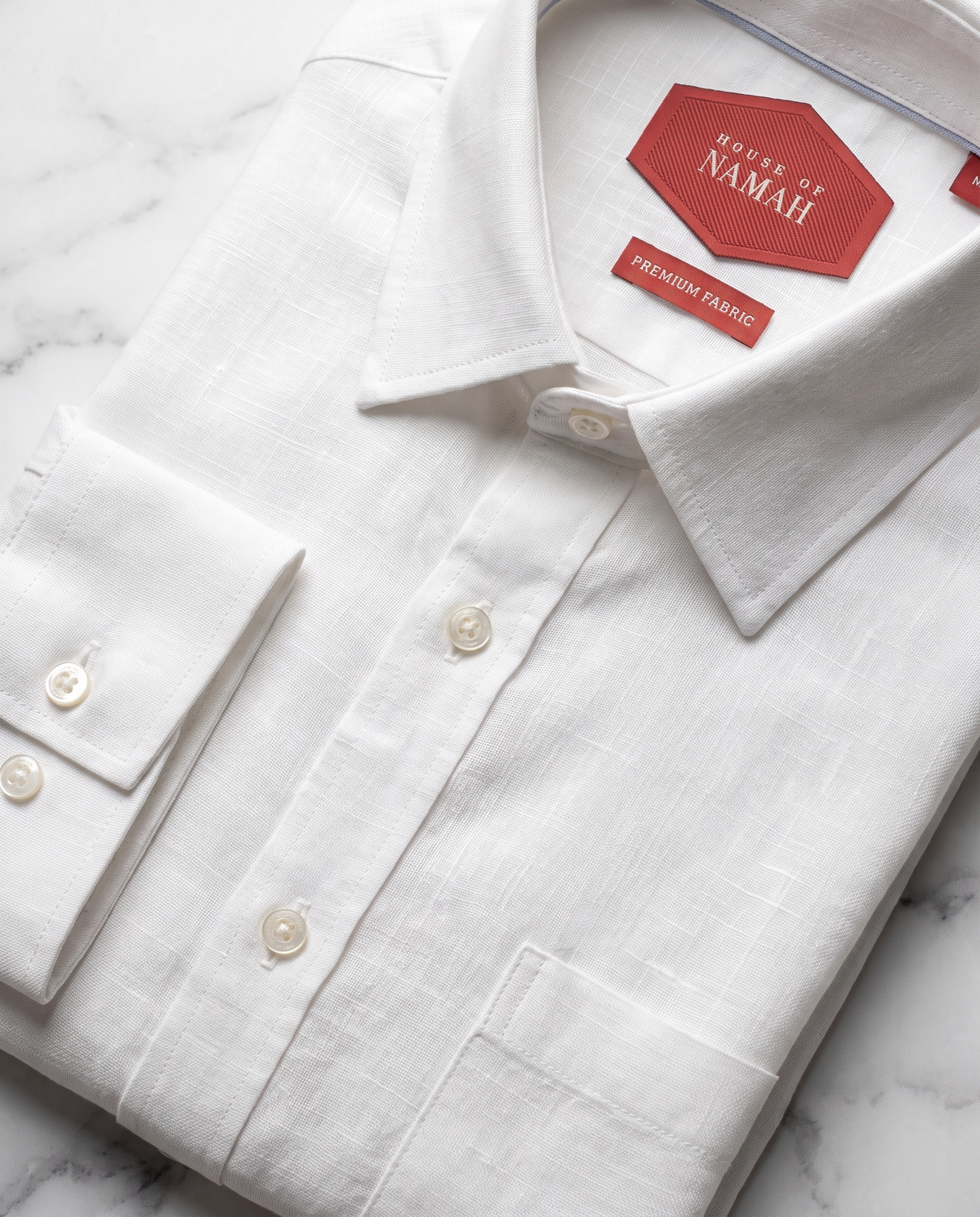 Soft White CEO Linen Blend Shirt