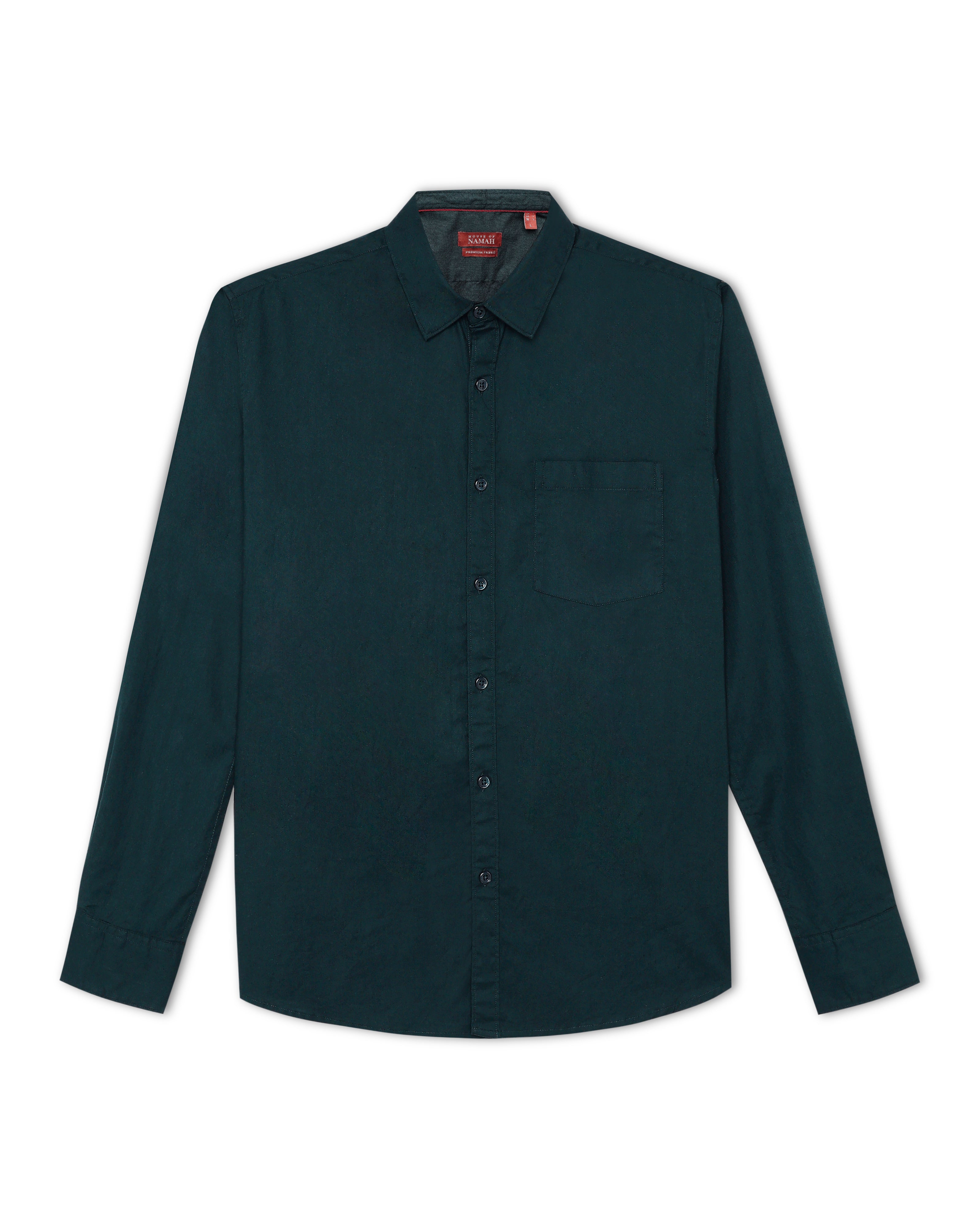 Forest Green Oxford Stretch Shirt