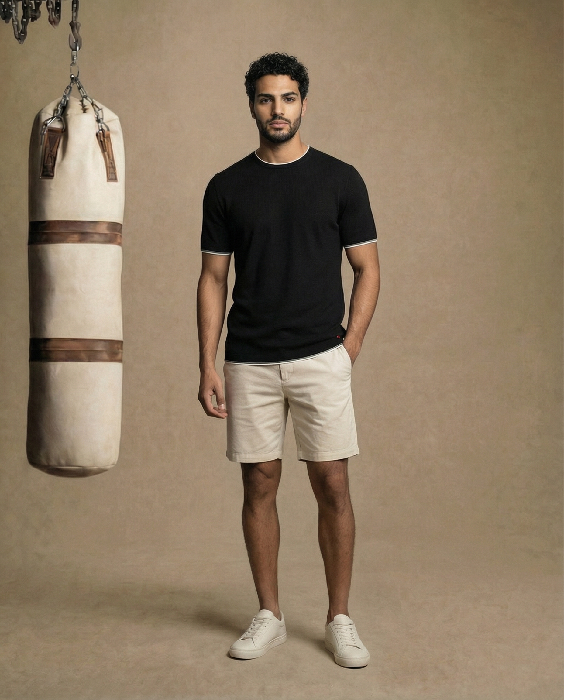 Ink Black - Natural AIRLOOP T-Shirt