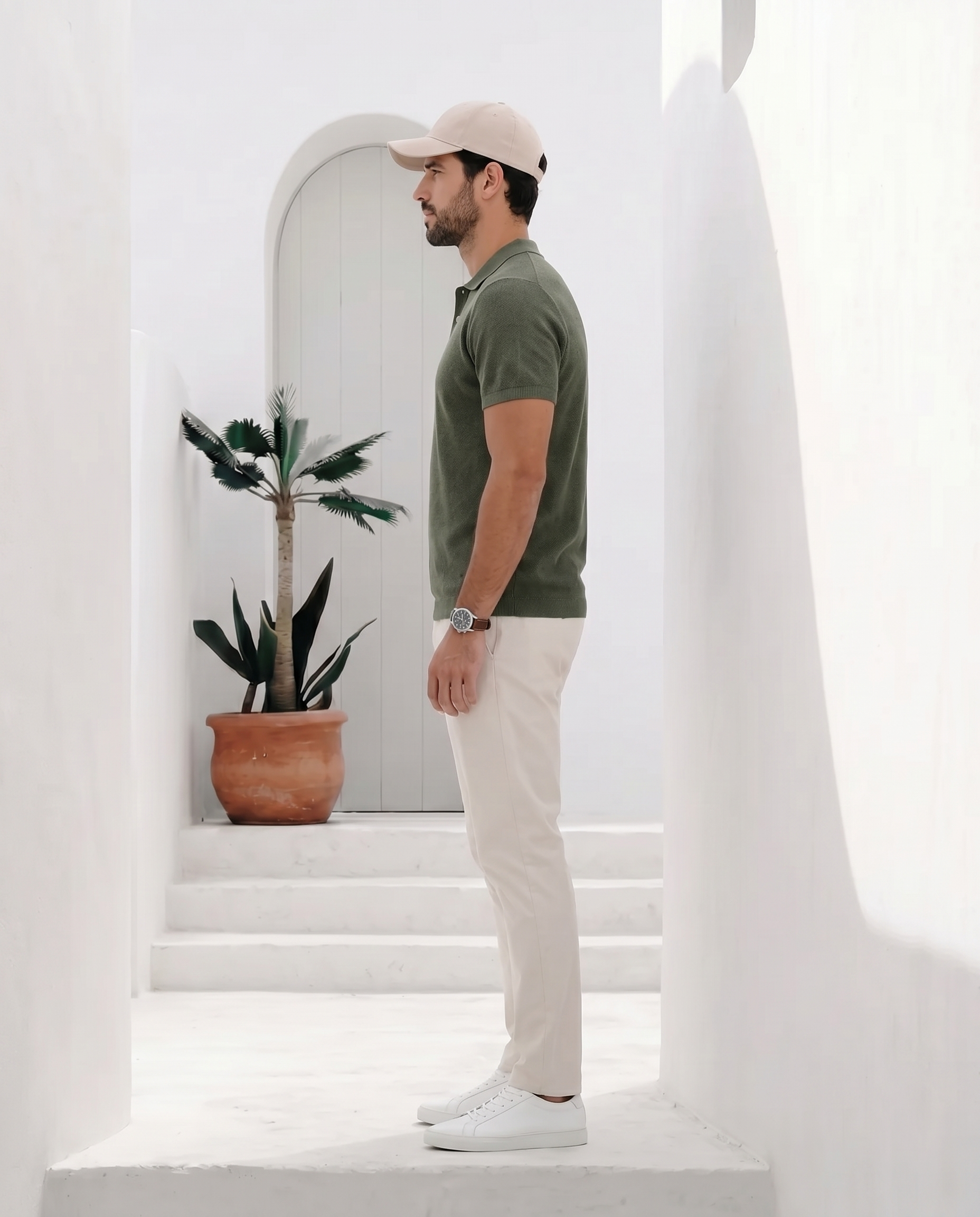 Khaki Mill Wide Placket B-Polo