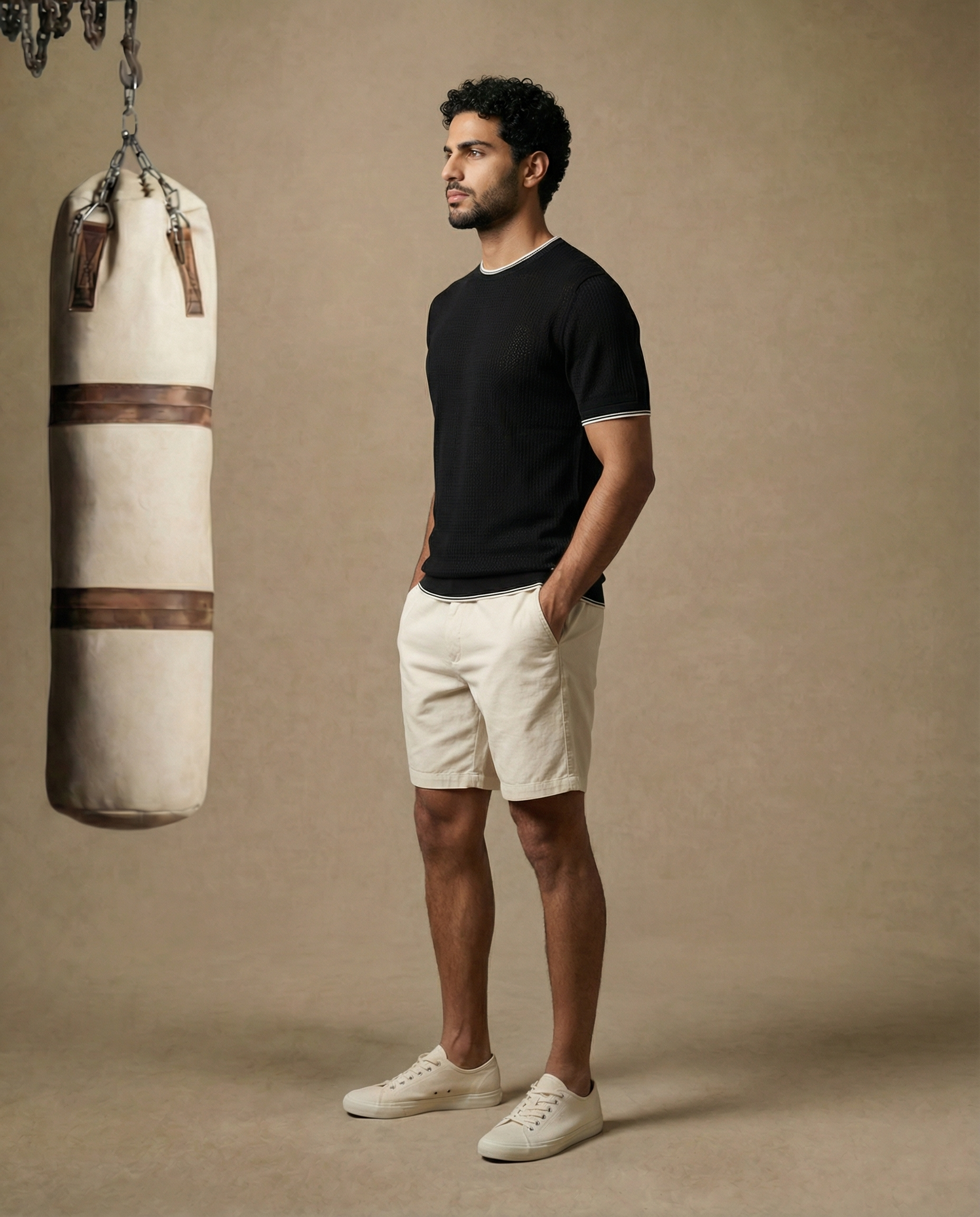 Ink Black - Natural AIRLOOP T-Shirt