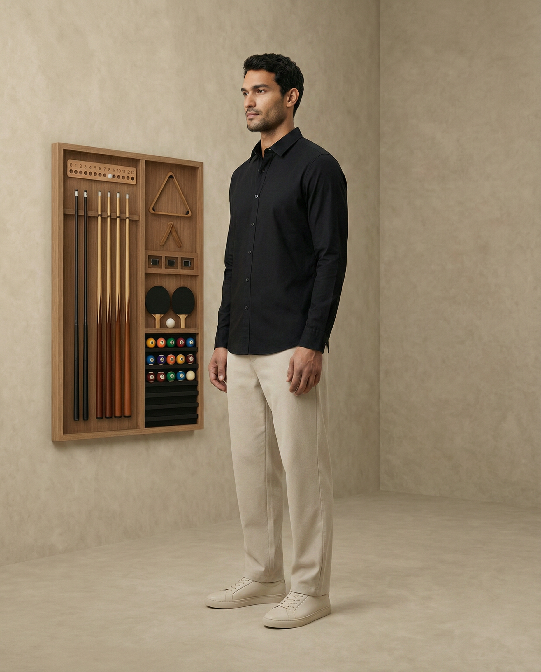 Ink Black Poplin Stretch Cotton Shirt