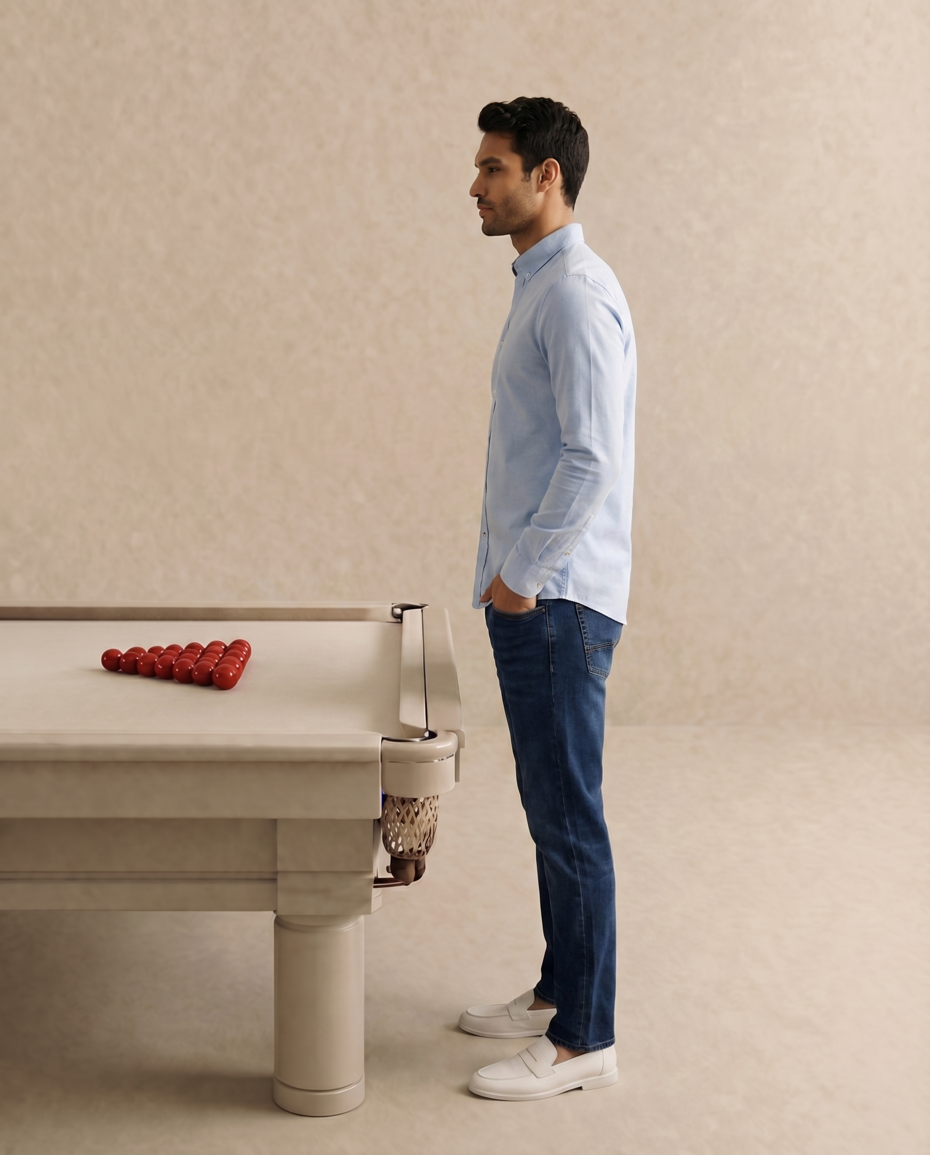 Ice Blue 100% Cotton Oxford Chambray Shirt