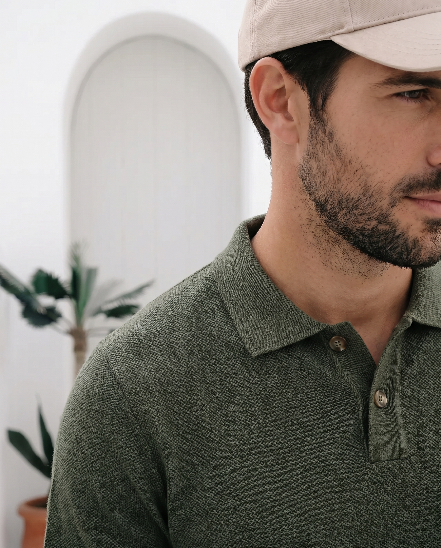 Khaki Mill Wide Placket B-Polo