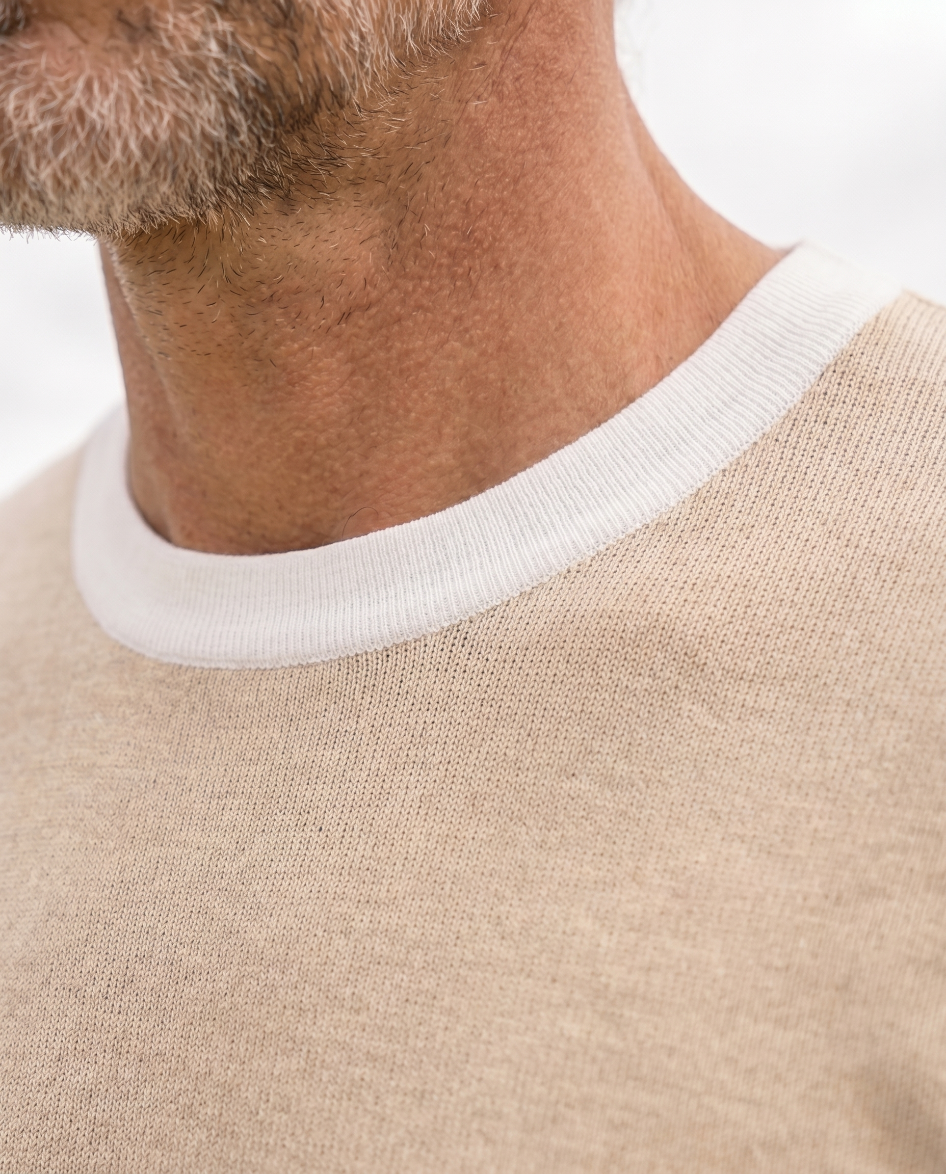 Beige Mill Contrast T-Shirt