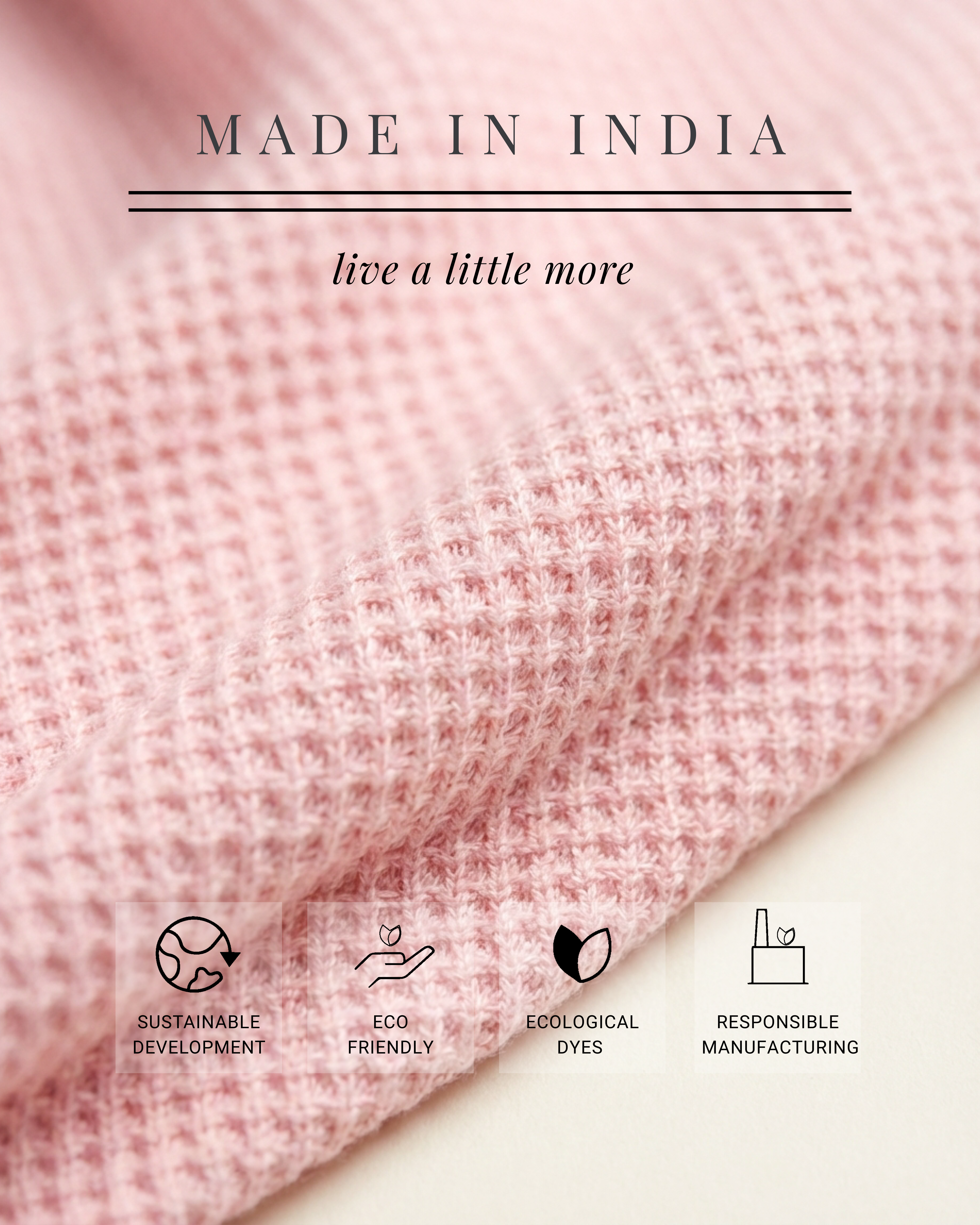 Clay Pink Ultra Stretch Waffle V-Polo