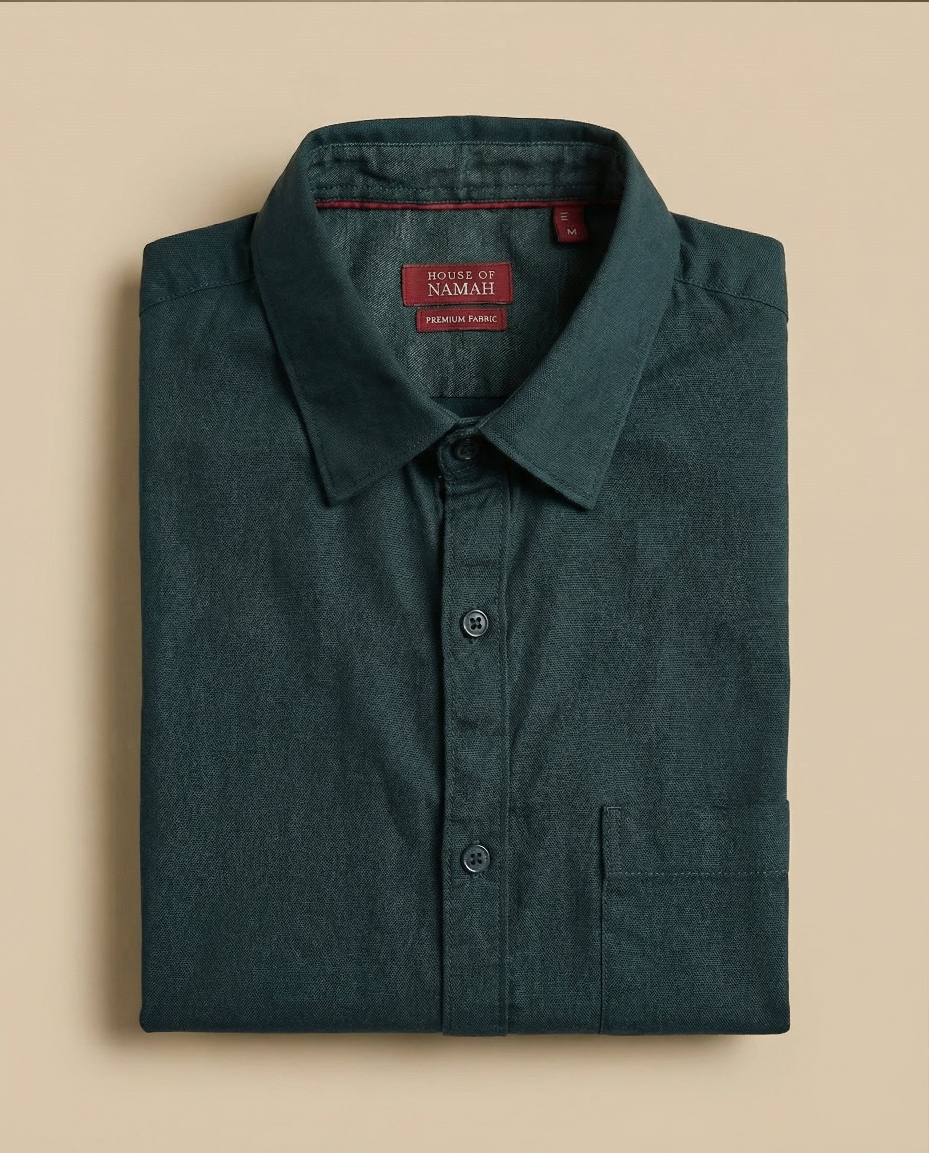 Forest Green Heavy Oxford Stretch Cotton Shirt