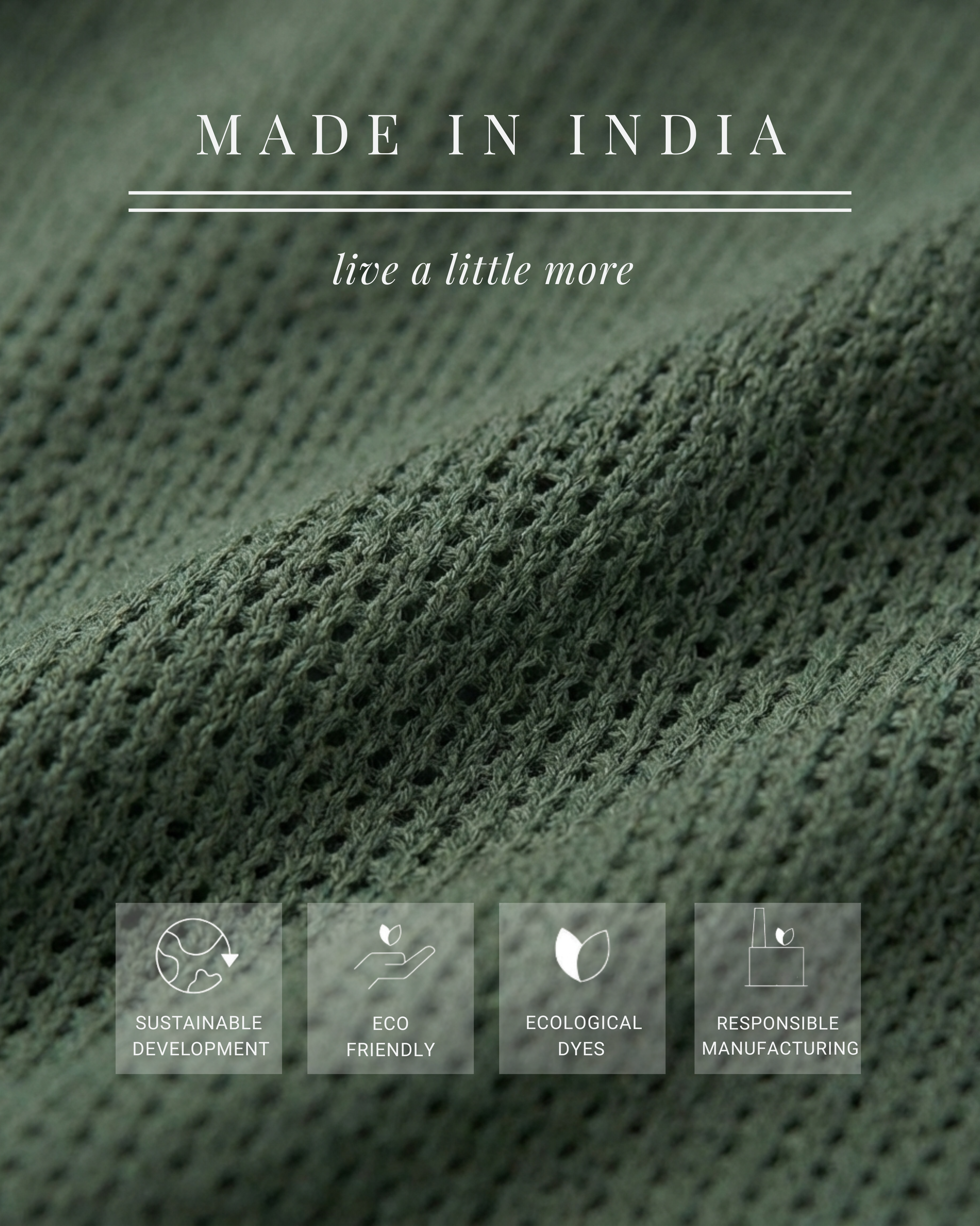 Khaki Green - Natural AIRLOOP T-Shirt