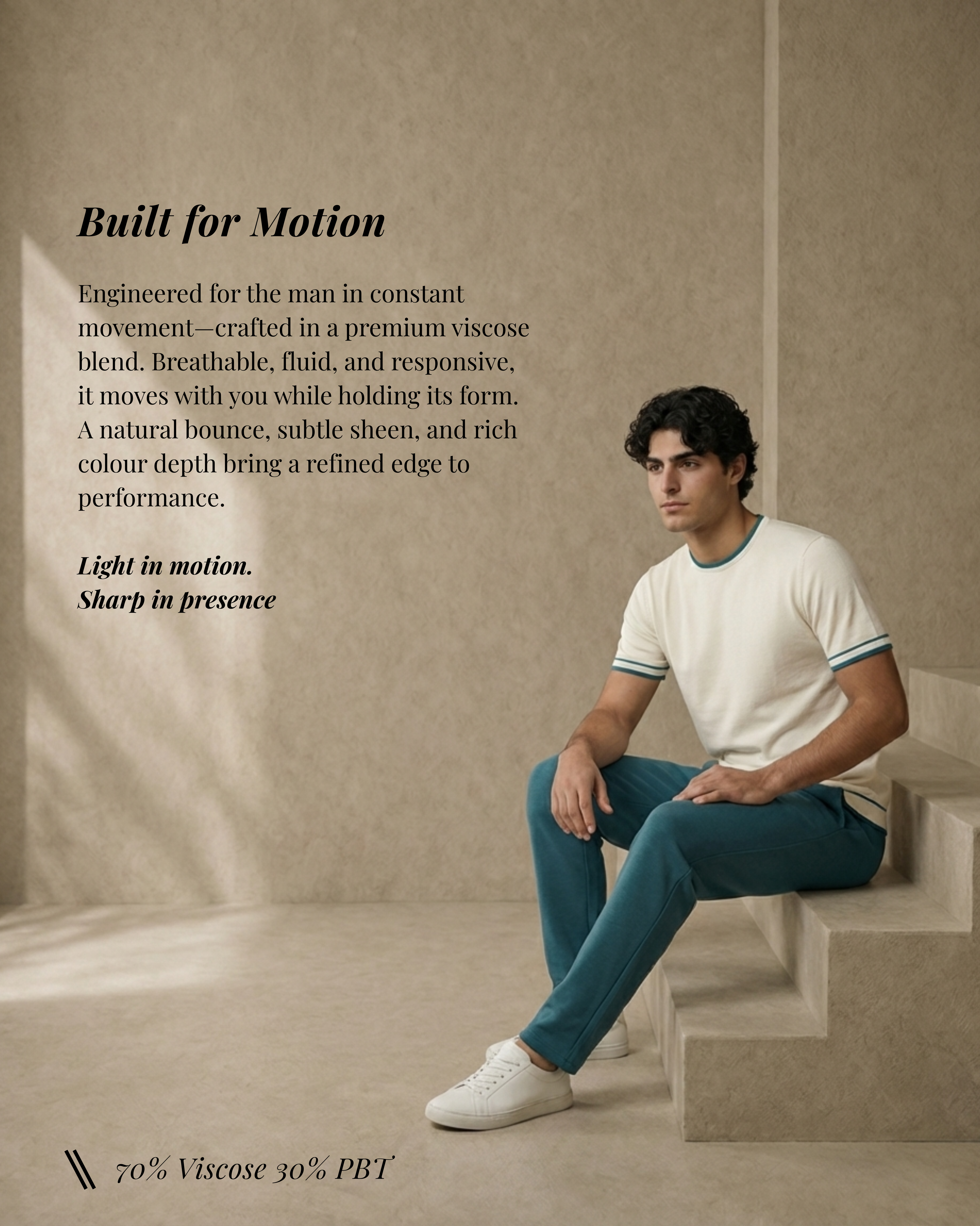 Soft White Teal Contrast T-Shirt