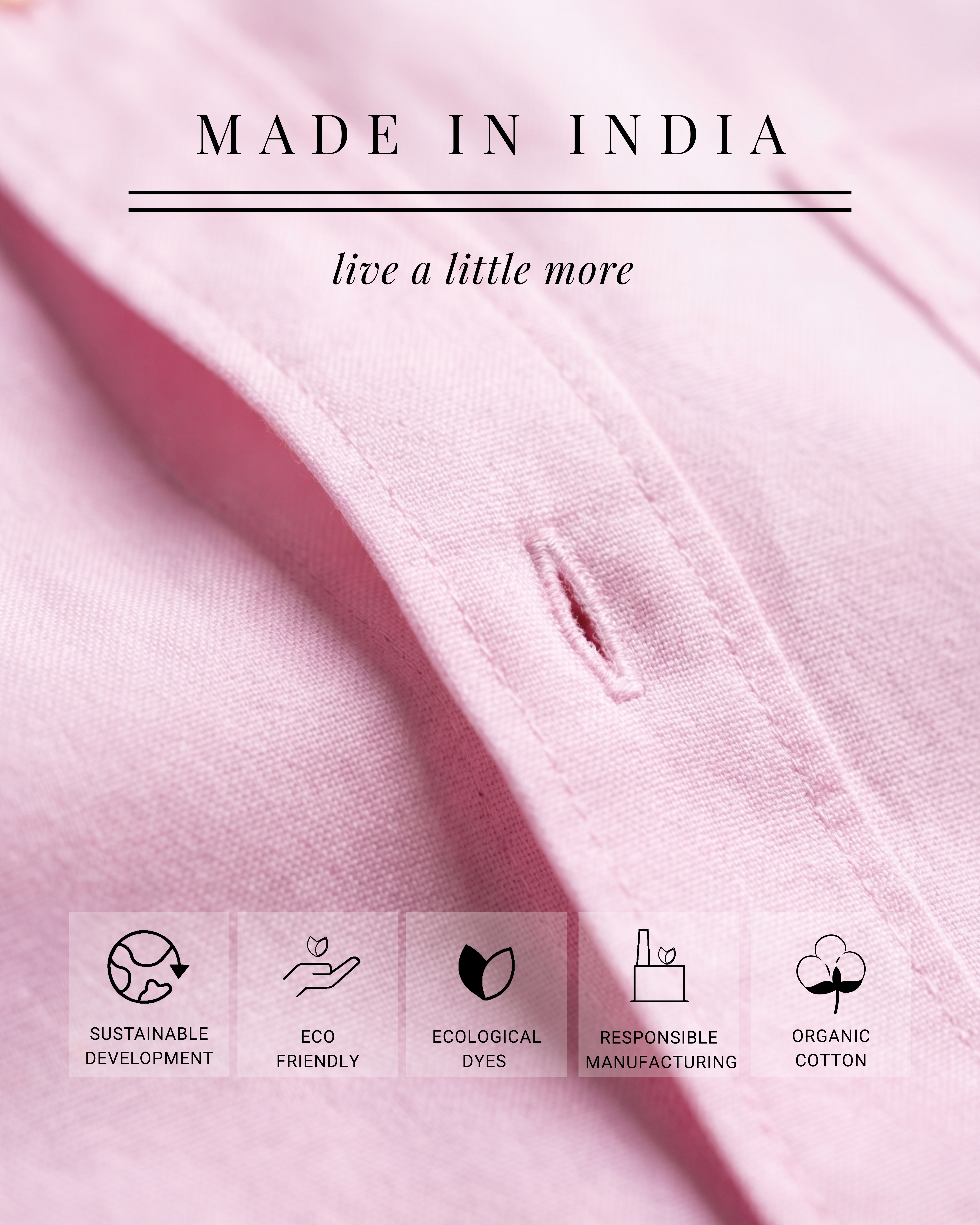 Baby Pink Heavy Oxford Stretch Cotton Shirt