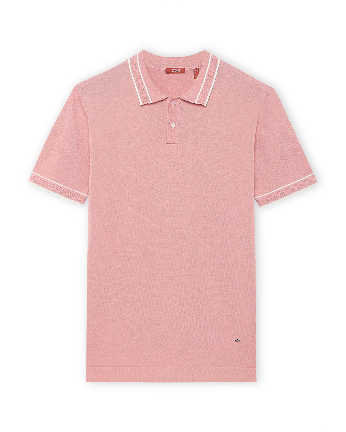 Clay Pink Structured Collar Tipping B-Polo