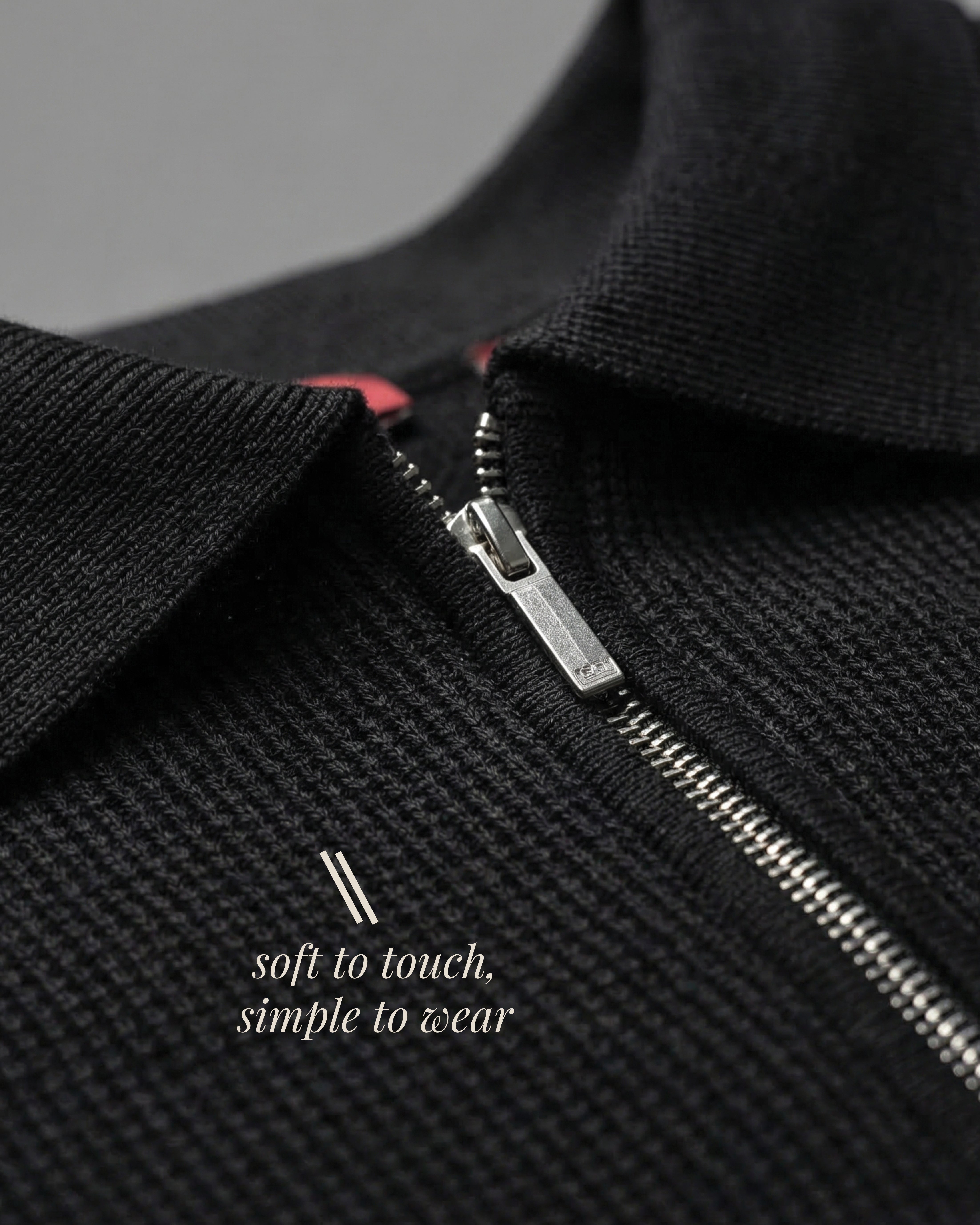 Ink Black Honeycomb Z-Polo
