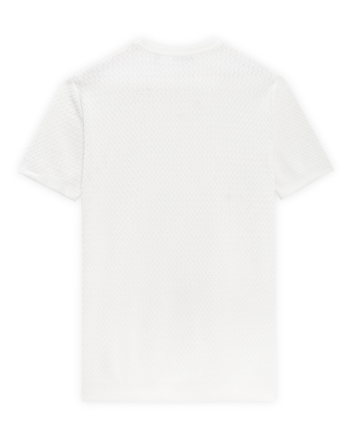 Soft White Chevron Round Neck T-Shirt