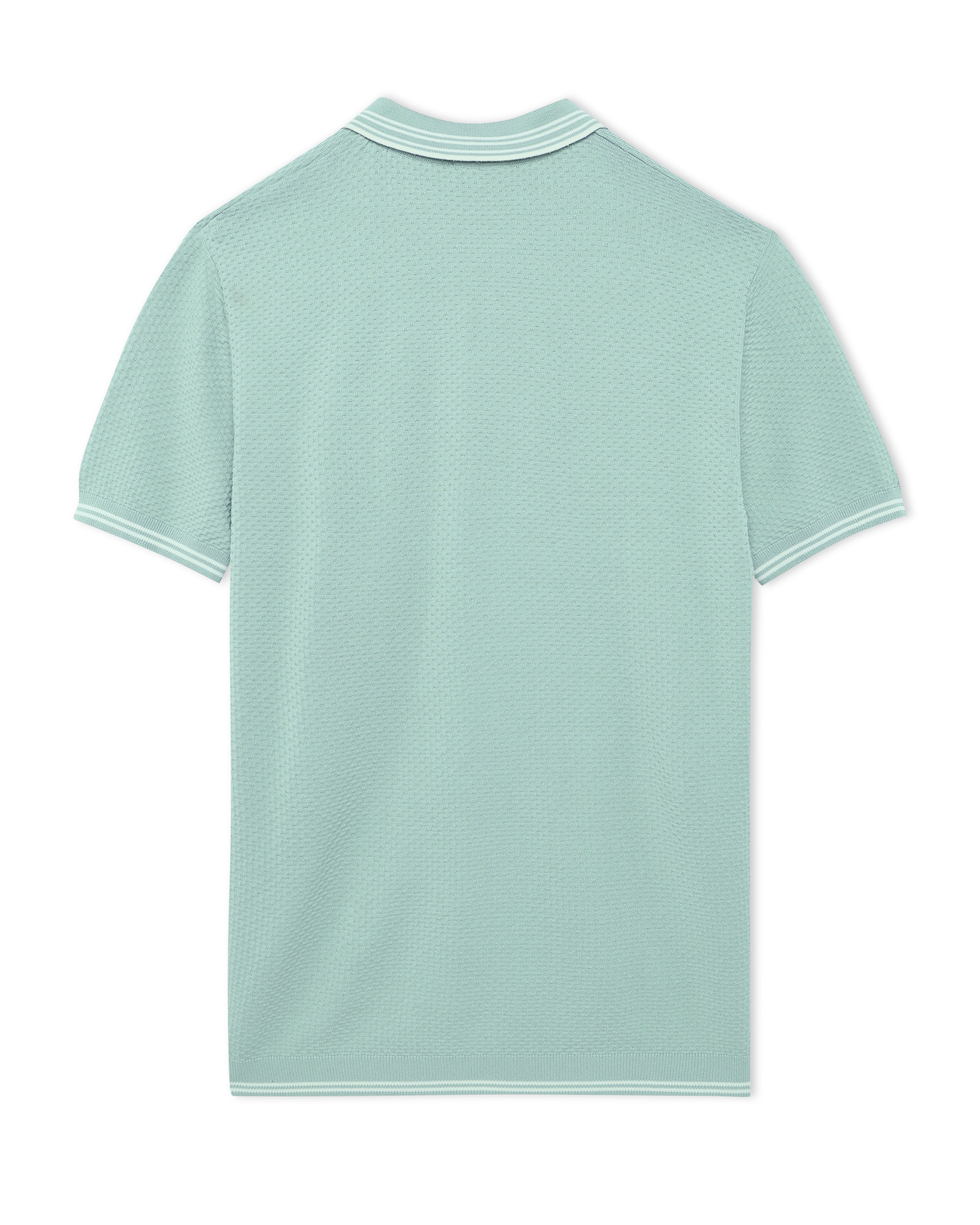 Mint Green Ultra Stretch Waffle V-Polo