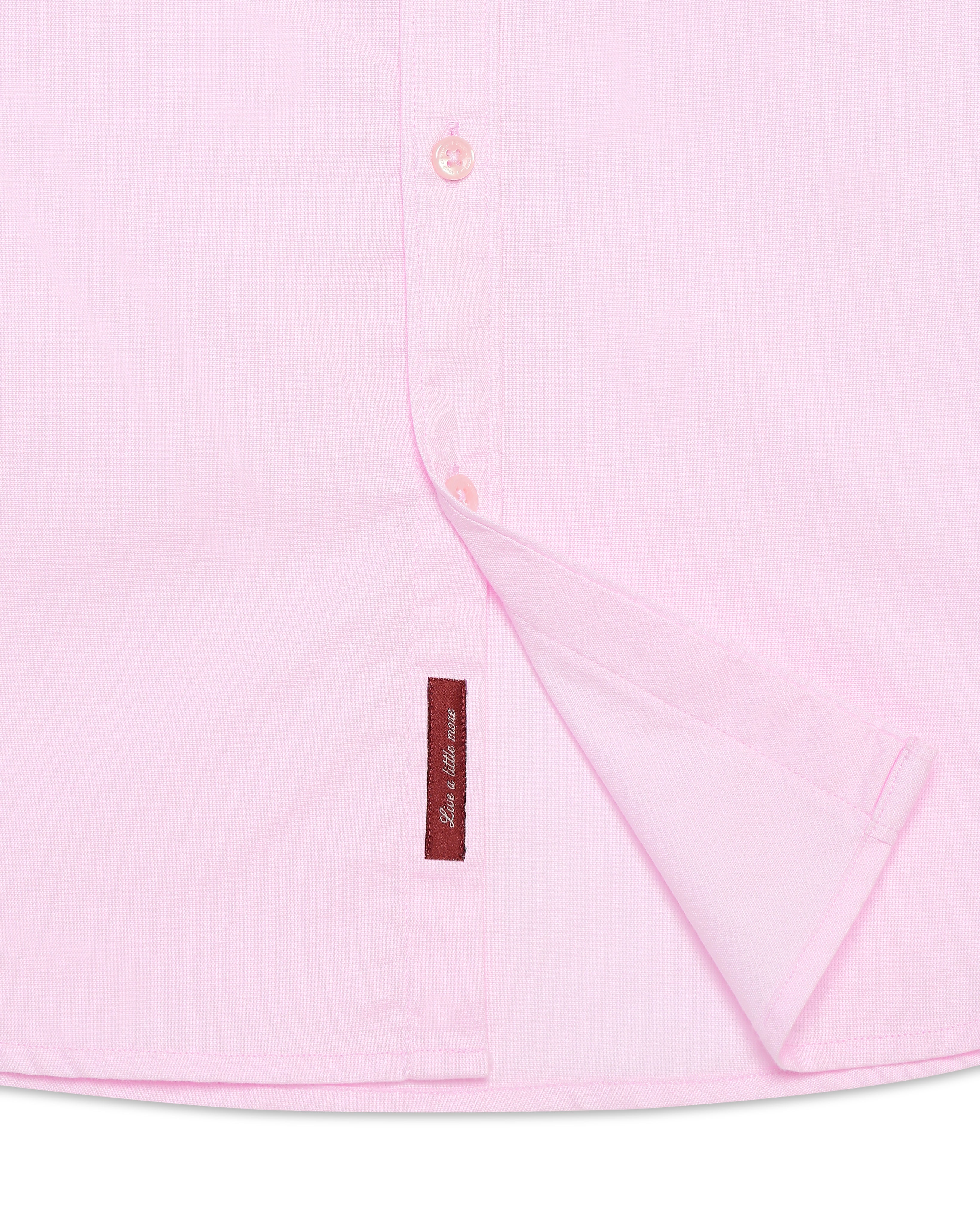 Baby Pink Heavy Oxford Stretch Cotton Shirt
