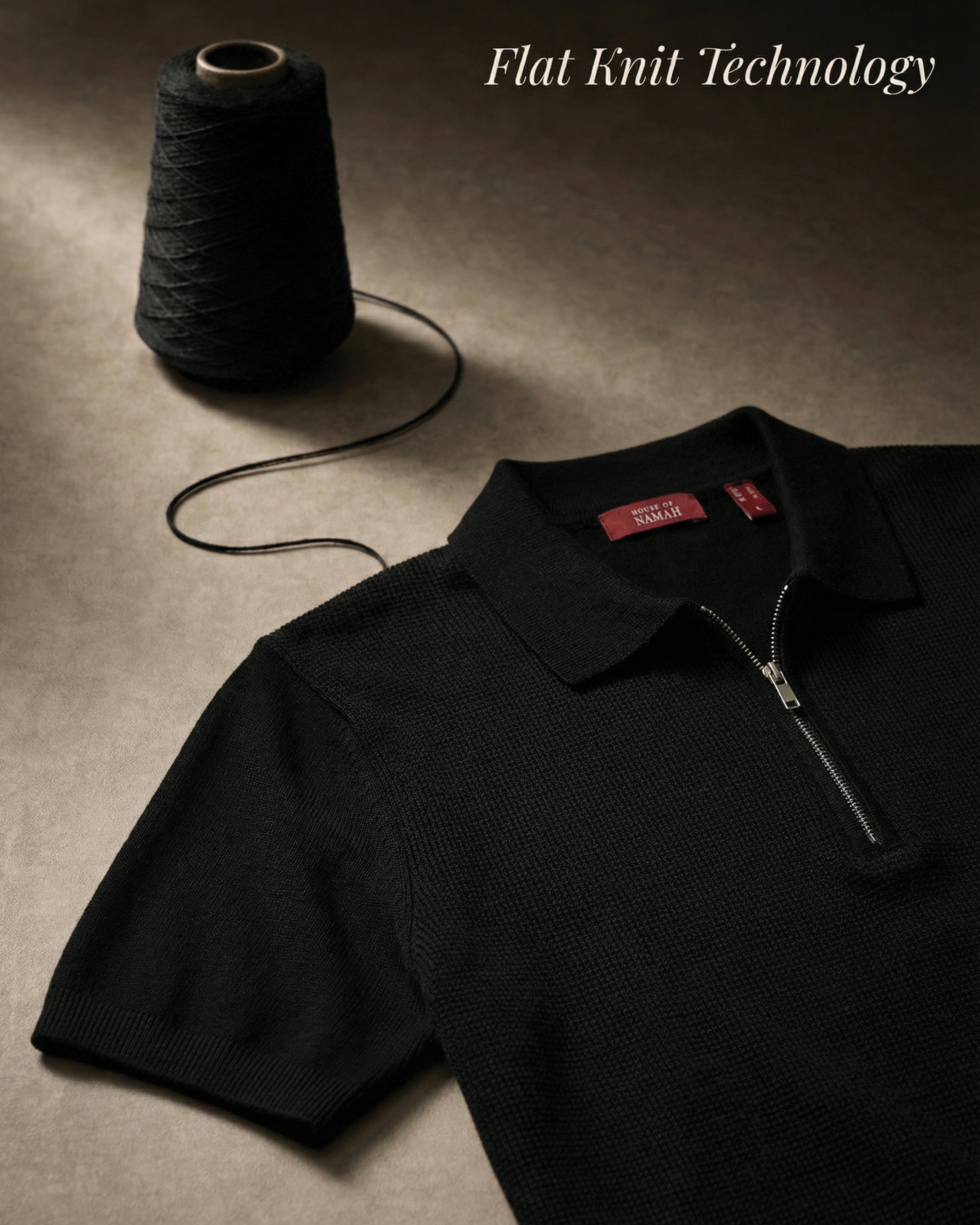 Ink Black Honeycomb Z-Polo