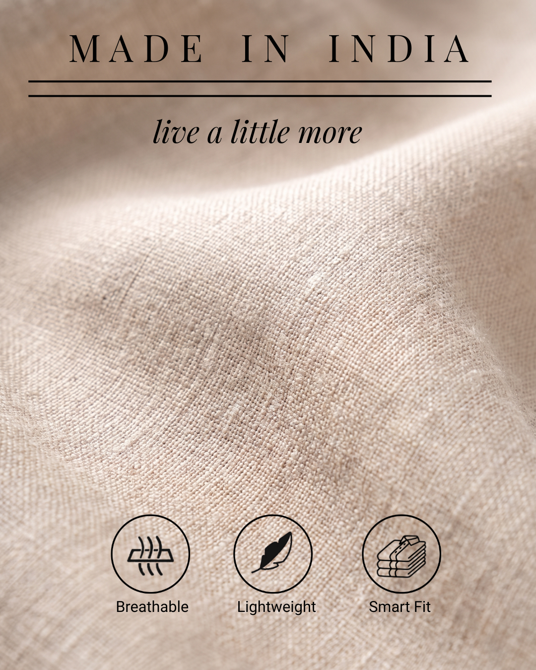 Warm Tan Cosmo Linen Blend Shirt
