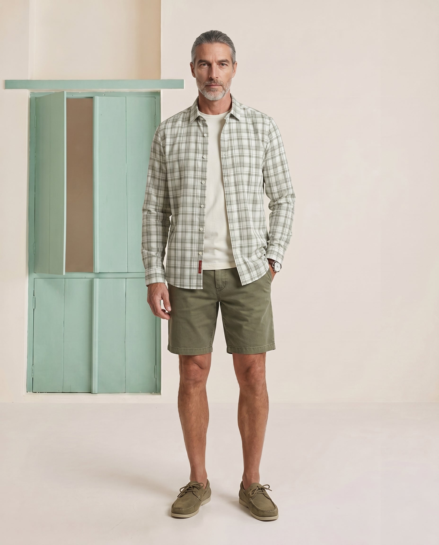 Sage Green Checks Shirt