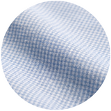Powder Blue Microcheck 100% Linen Shirt