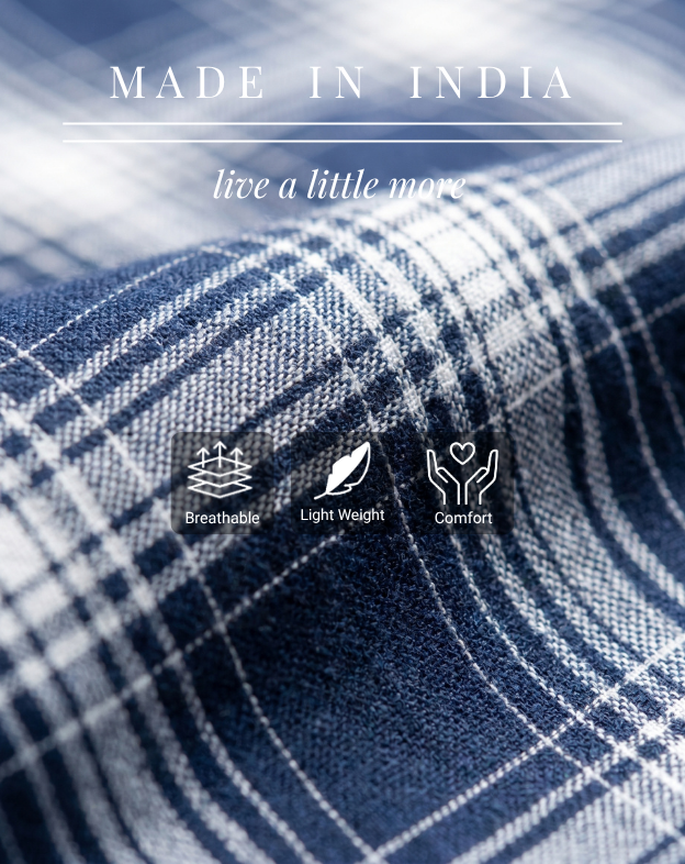 Midnight Blue Windowpane Shirt