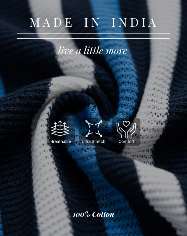 Midnight Blue Pixel Stripe B-Polo