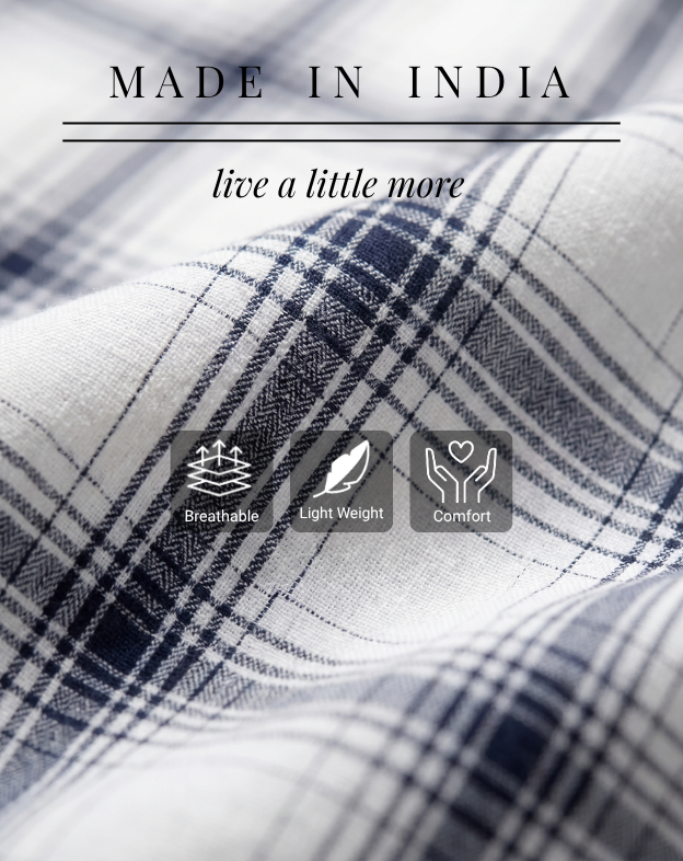 Soft White Windowpane Shirt