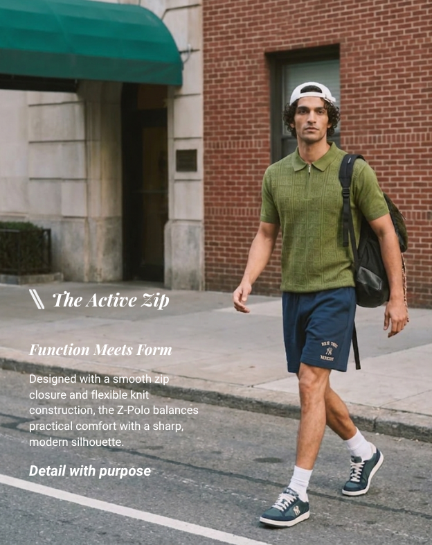 Fern Green Matrix Z-Polo