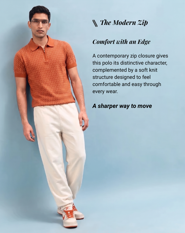 Burnt Sienna Waveline Z-Polo