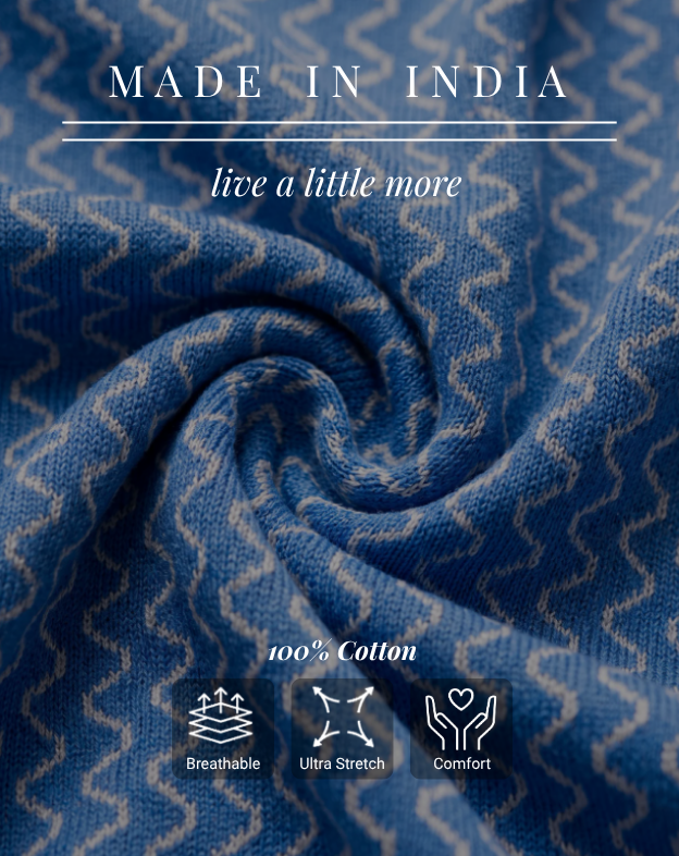 Denim Blue Waveline Z-Polo