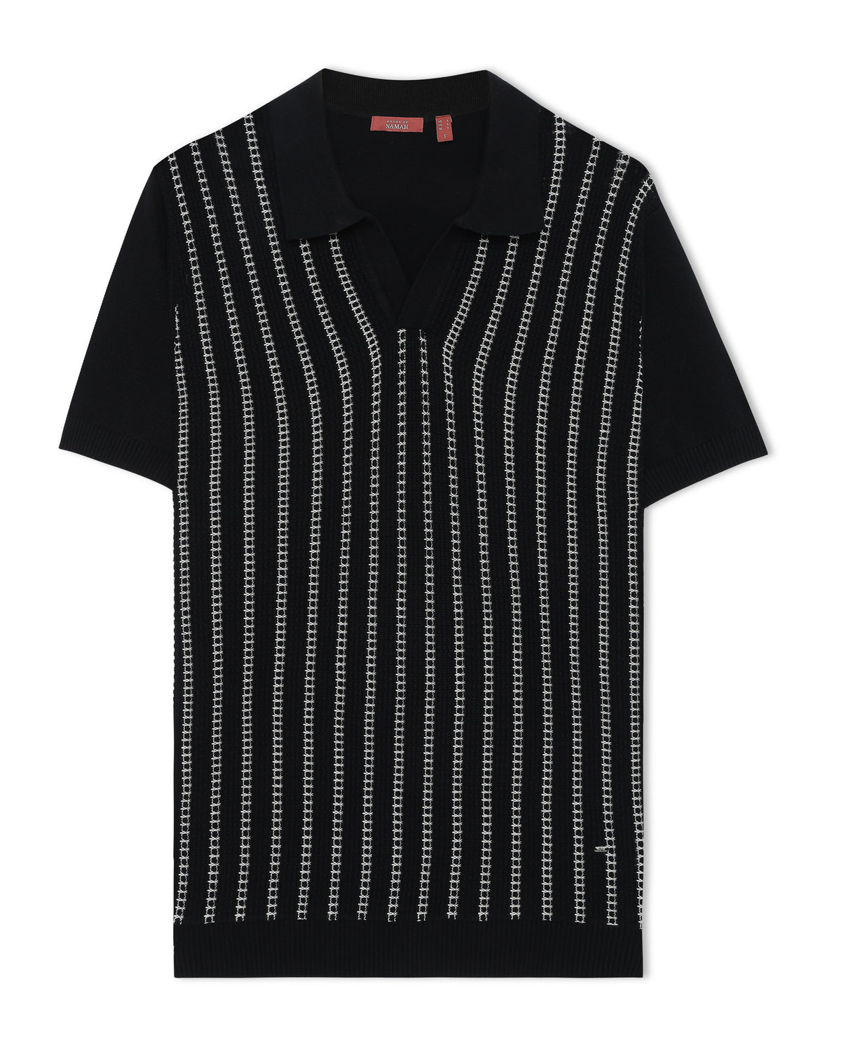 Ink Black Trackline V-Polo