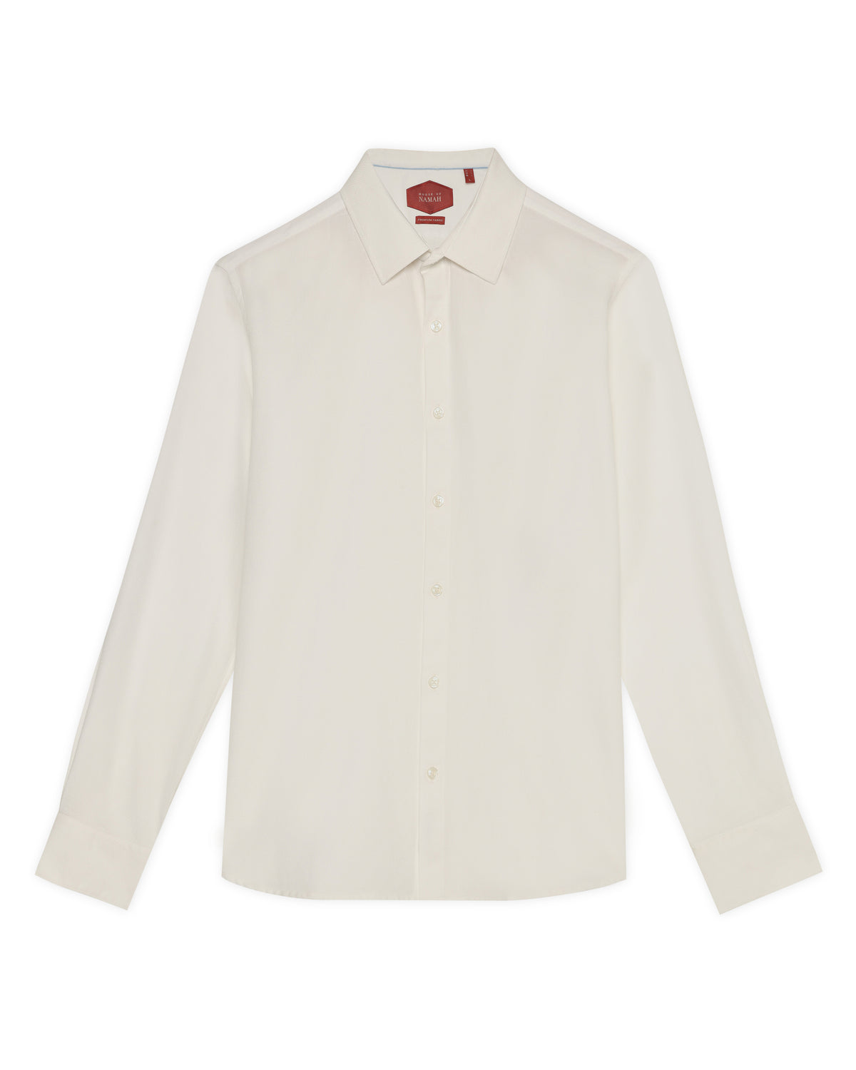 Soft White Honeycomb Weave Shirt