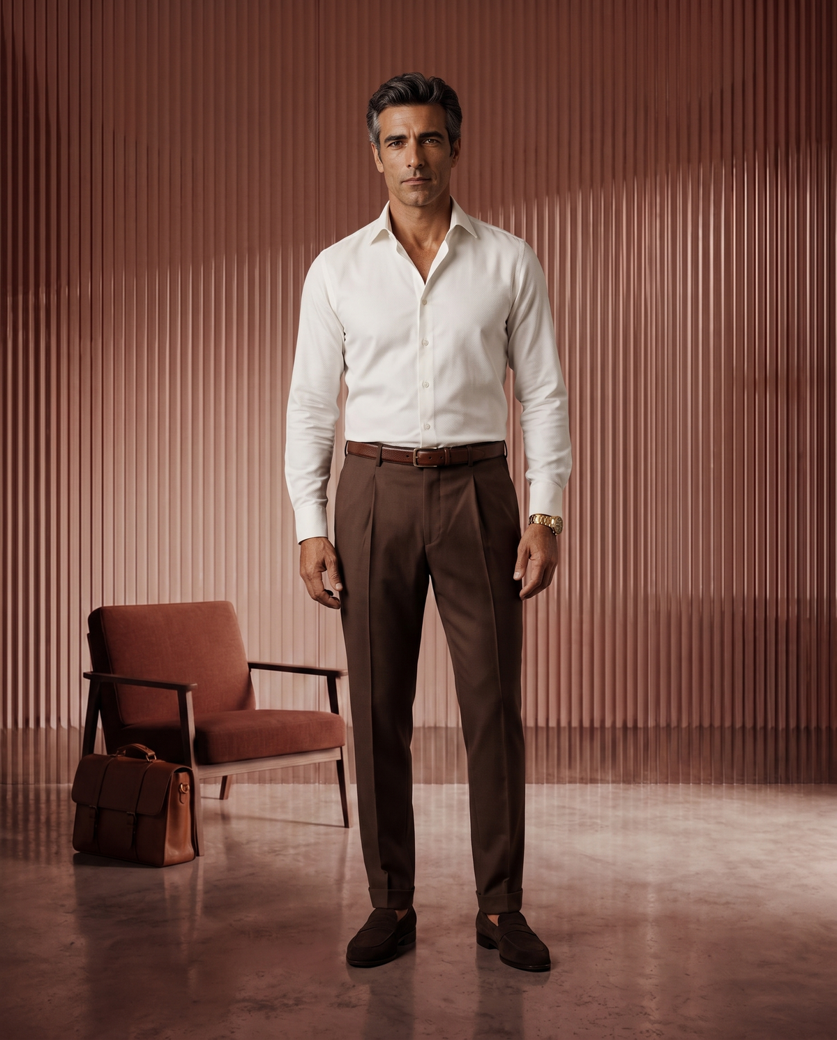 Soft White Honeycomb Weave Shirt