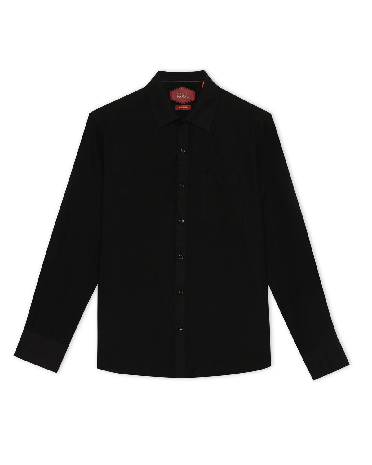 Ink Black CEO Linen Blend Shirt