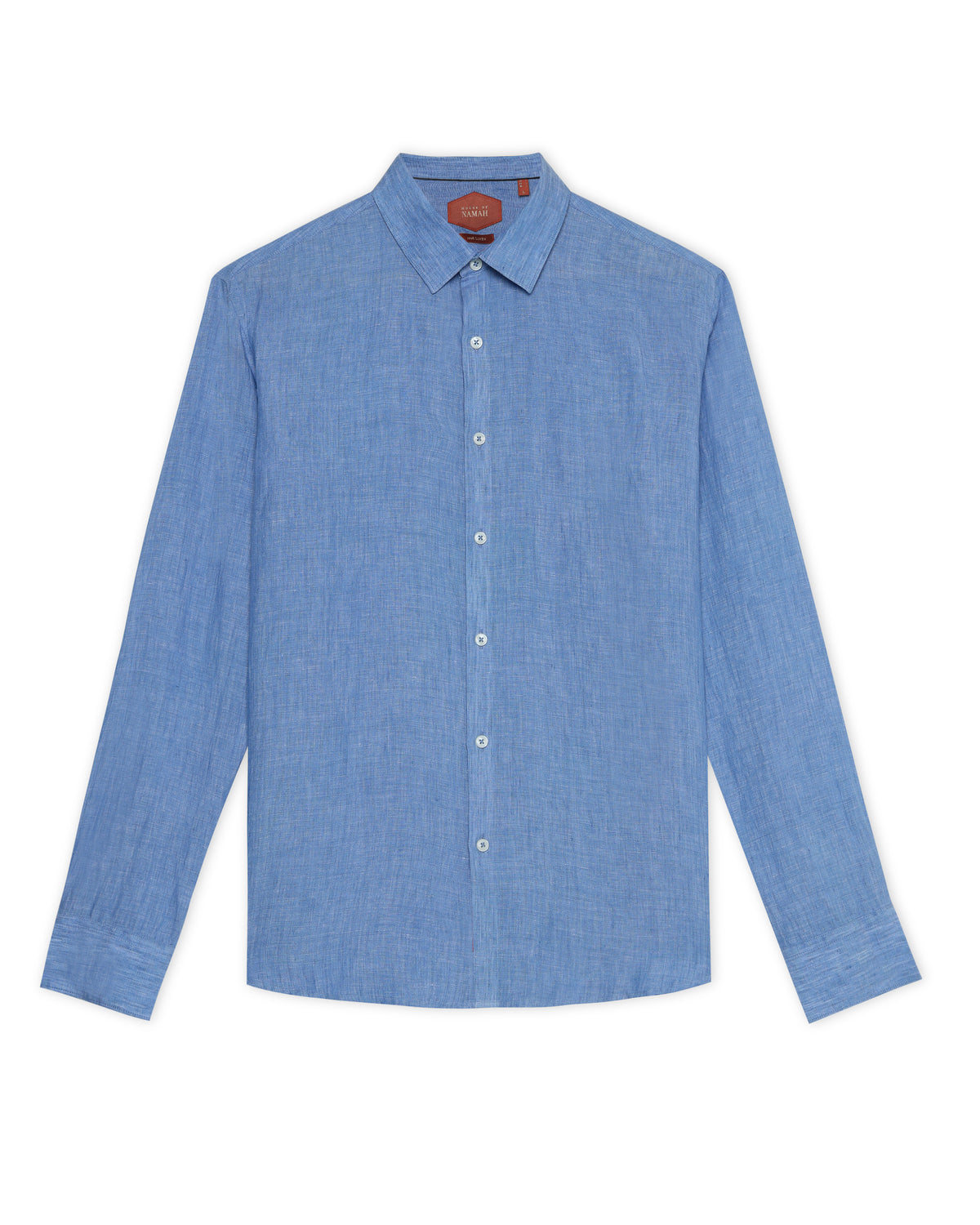 Denim Blue Delavé 100% Linen Shirt