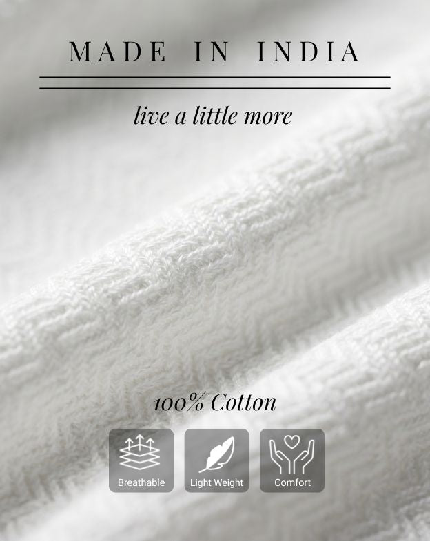 Soft White Chevron Round Neck T-Shirt