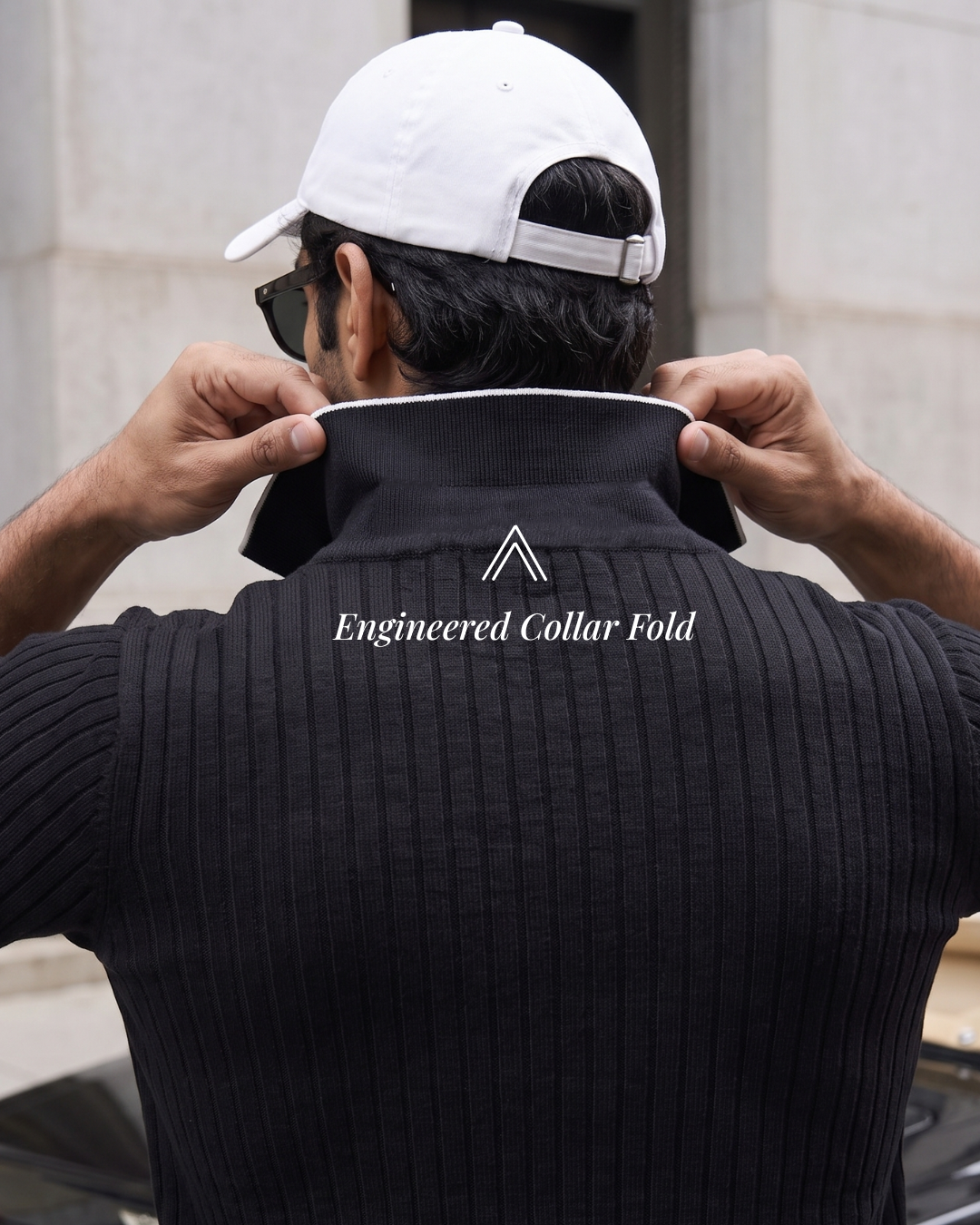 Ink Black Edge V-Polo