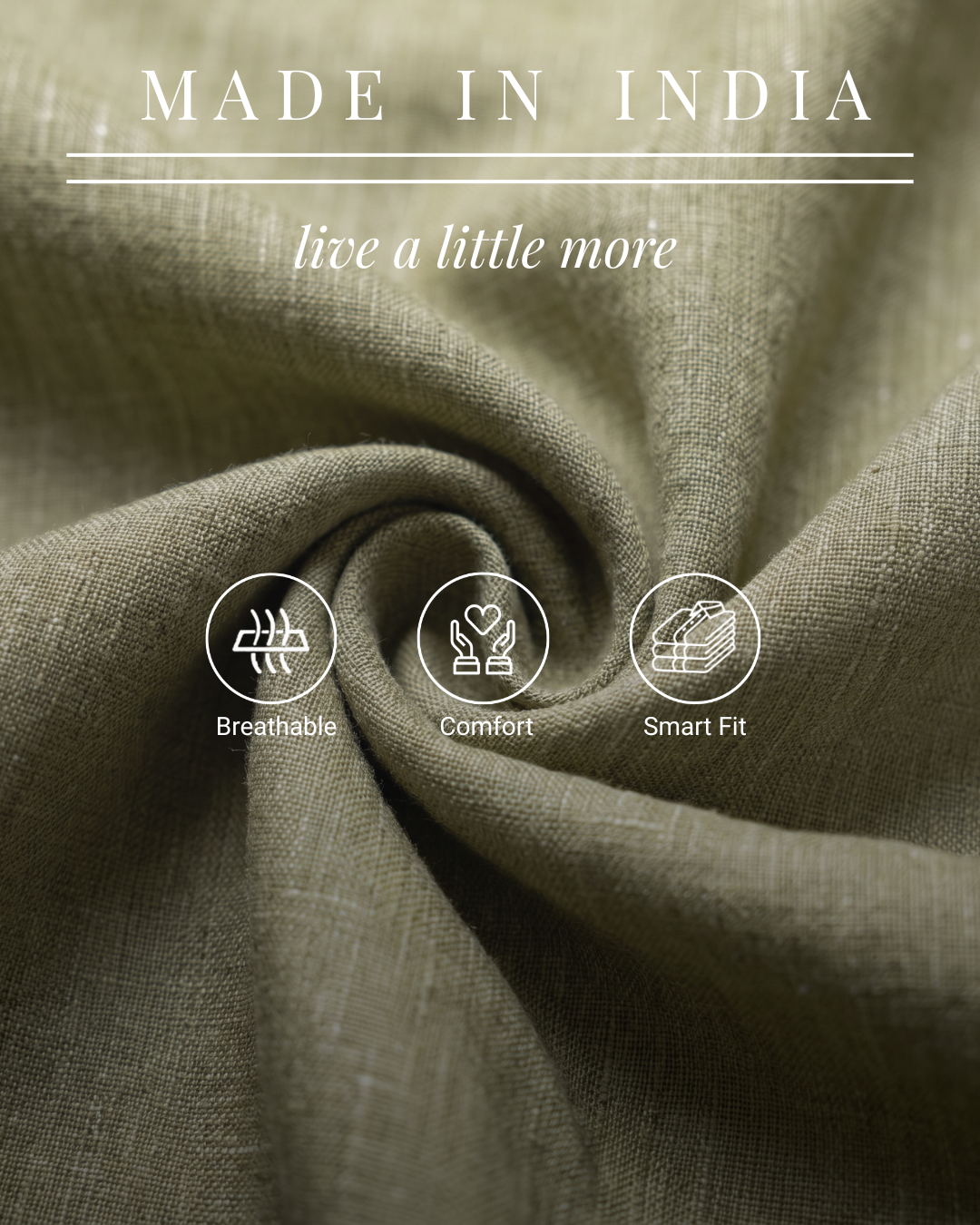 Sage Green Mélange Linen Blend Shirt