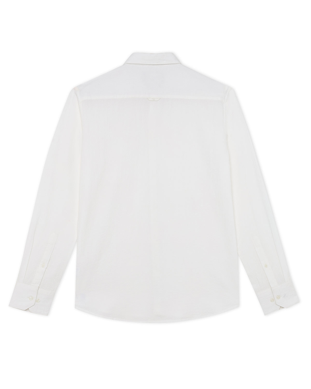 Soft White Waffle Textured Shirt