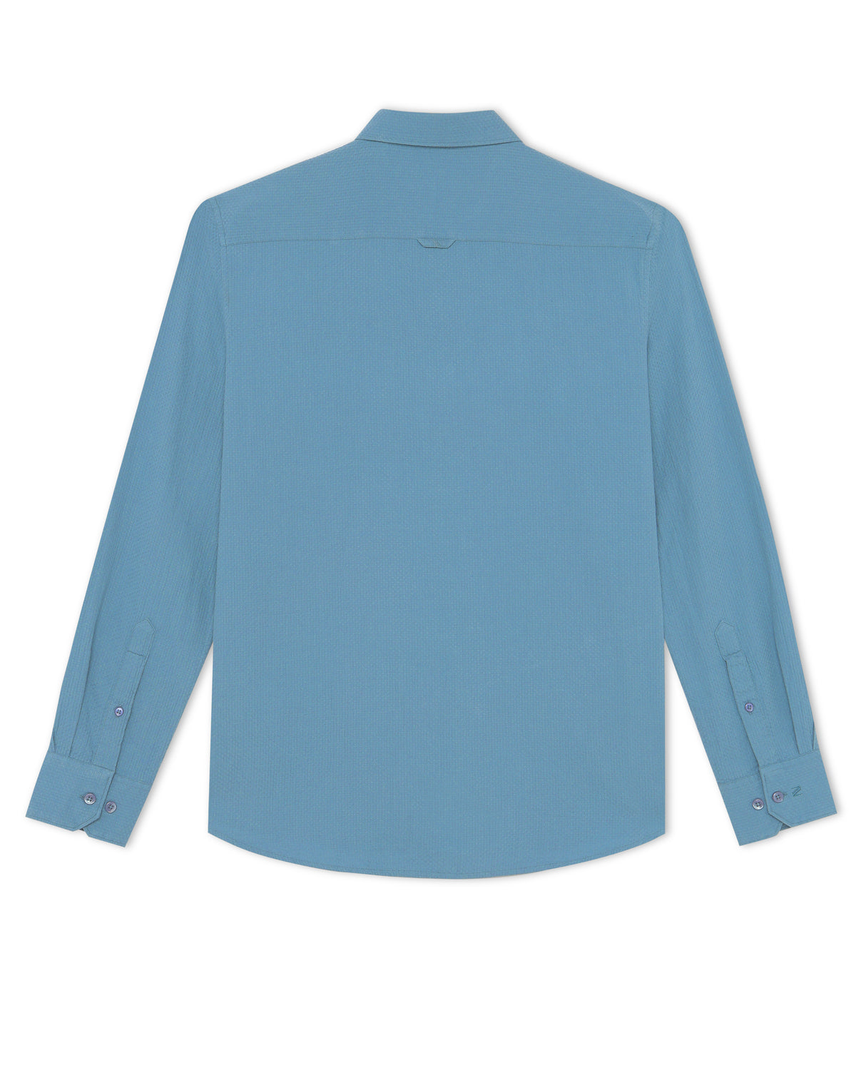 Slate Blue Waffle Textured Shirt