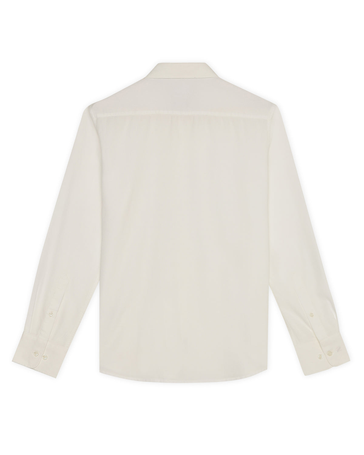 Soft White Honeycomb Weave Shirt