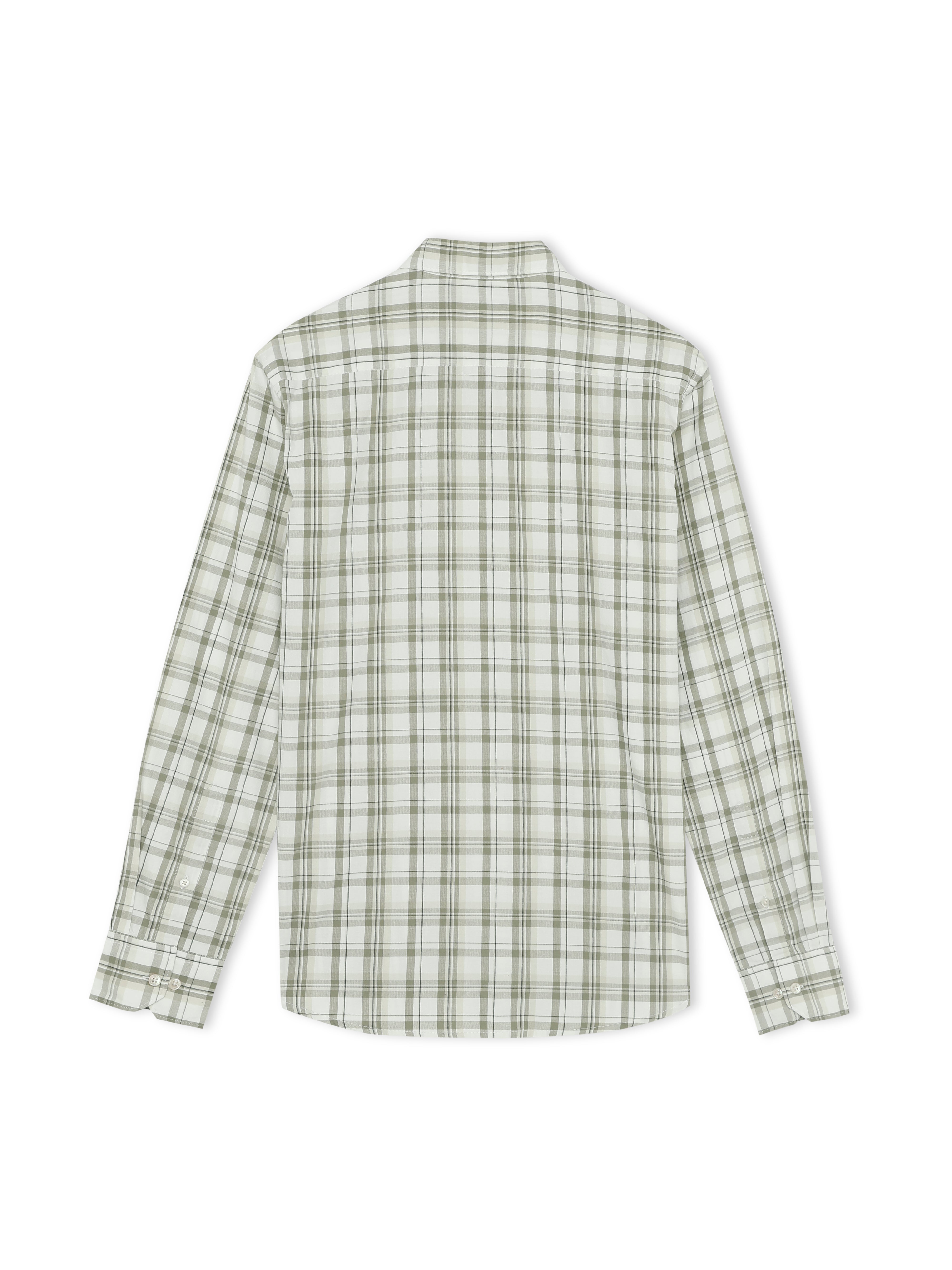 Khaki Green Checks Shirt