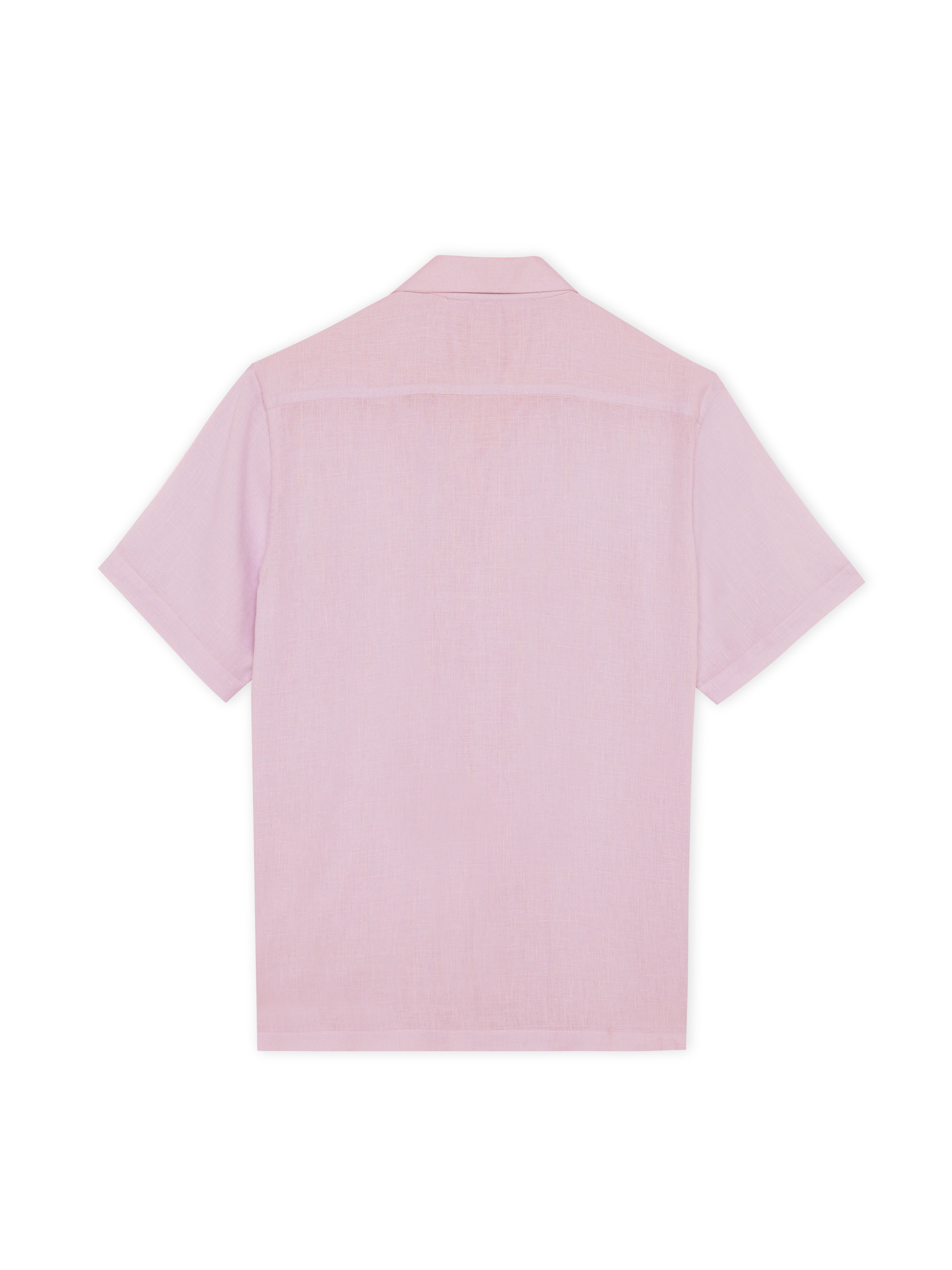Muted Rose Double Pocket Linen Blend Shirt