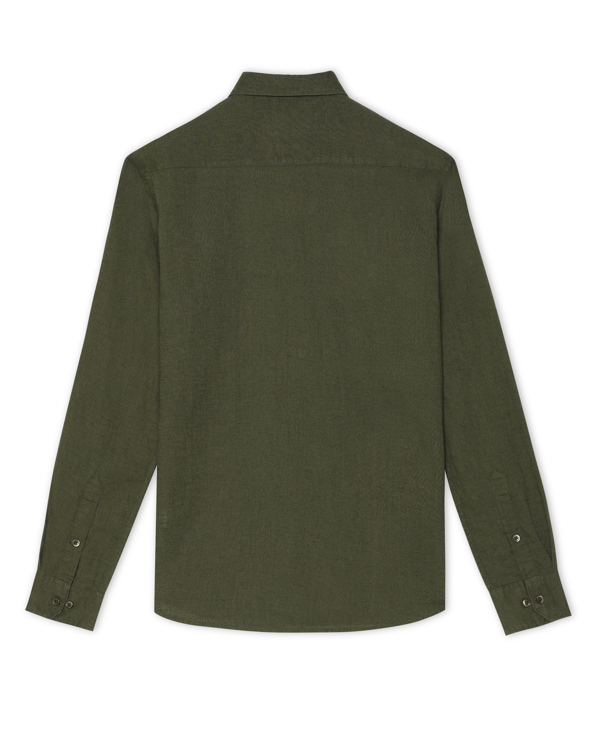 Olive Green Cosmo Linen Blend Shirt