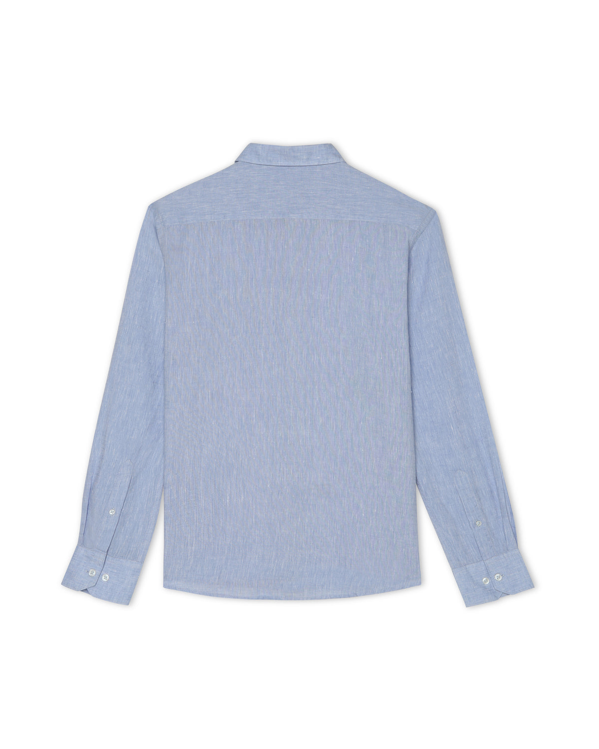 Powder Blue Mélange Linen Blend Shirt