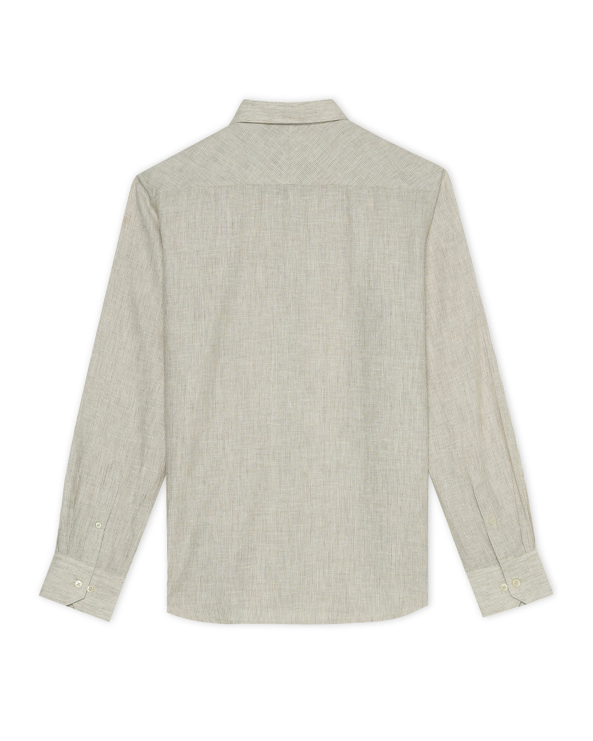 Natural Linen Blend Pinstripe Shirt