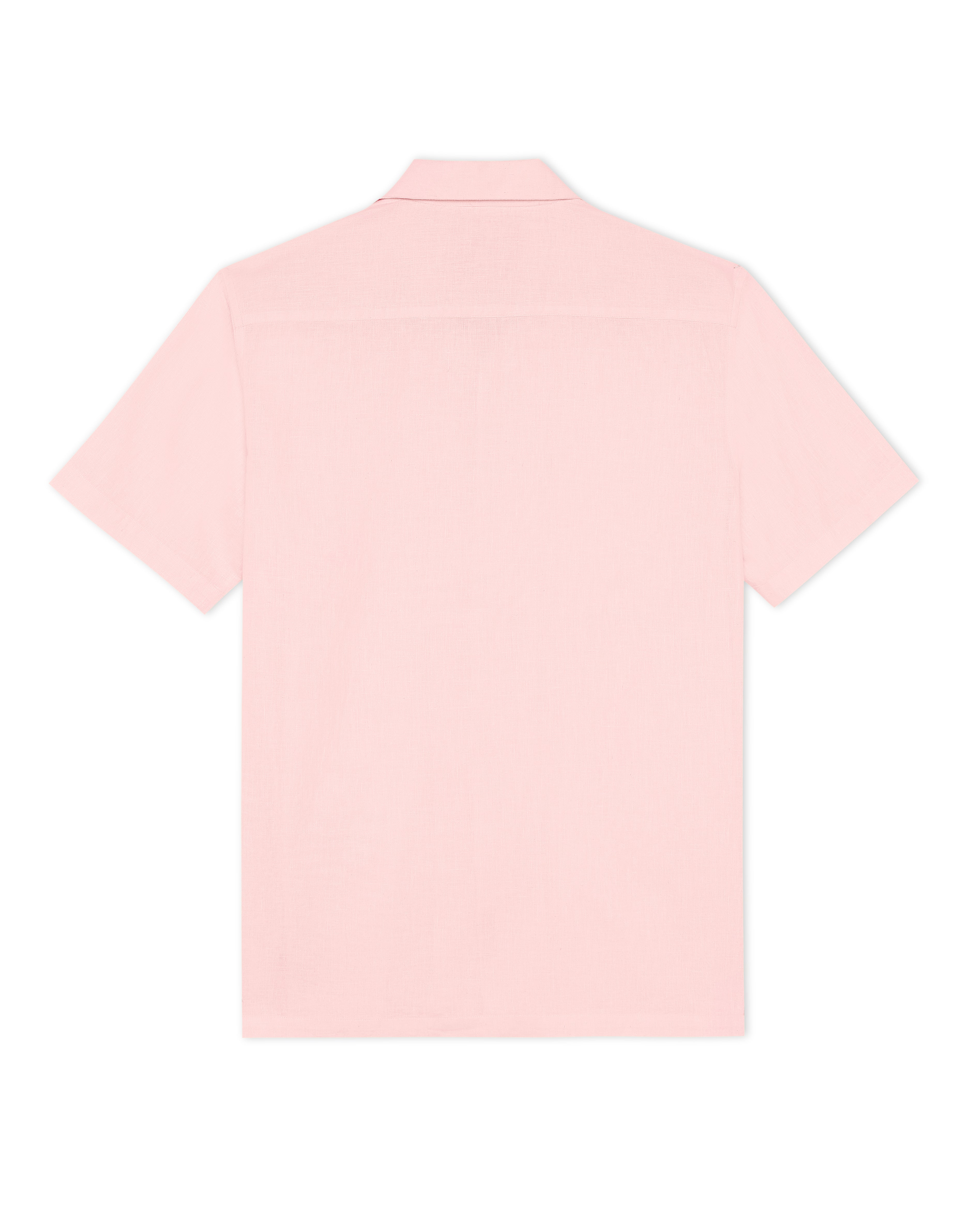 Pastel Pink Cuban Collar Shirt