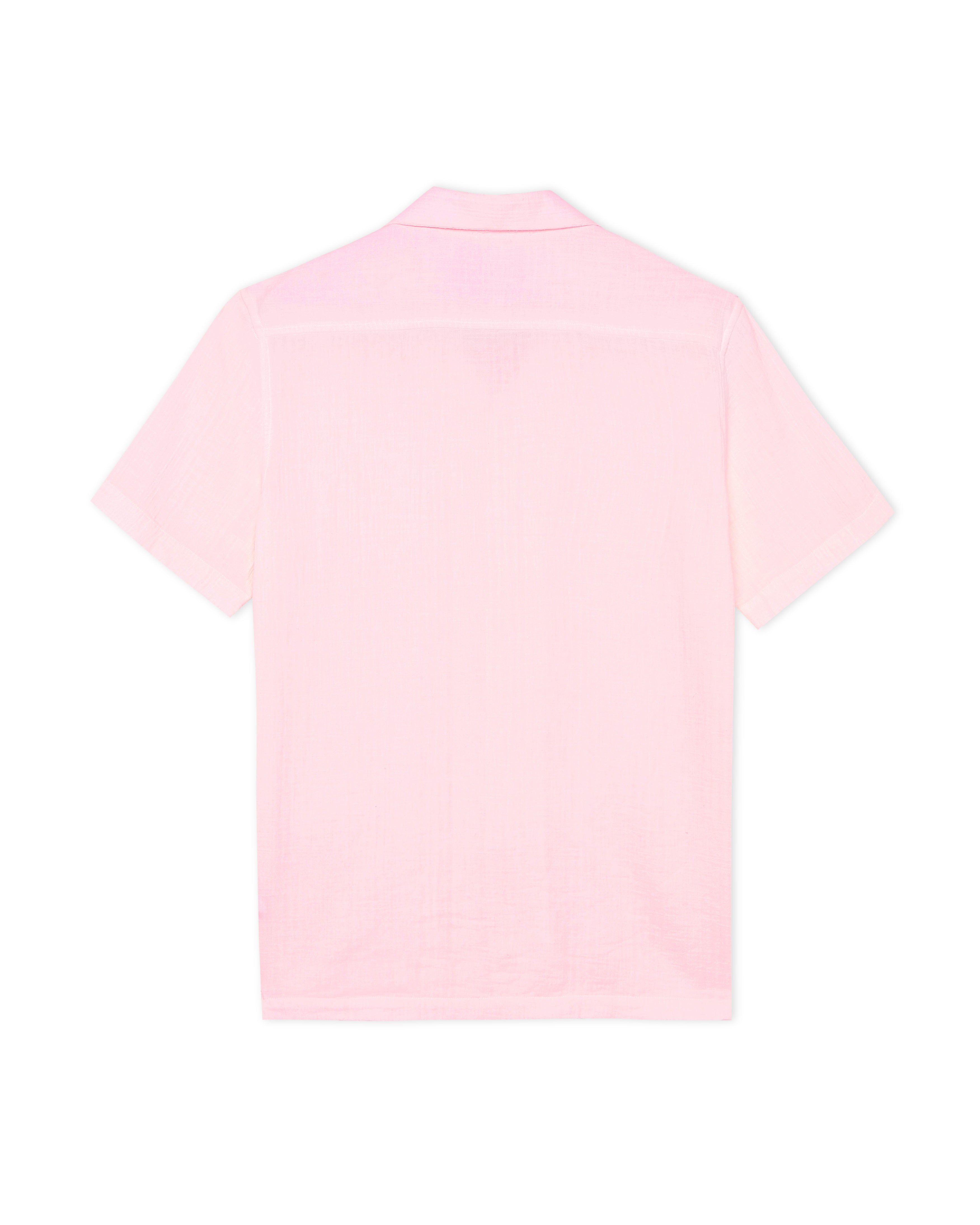 Soft Pink Double-cloth Cuban Shirt