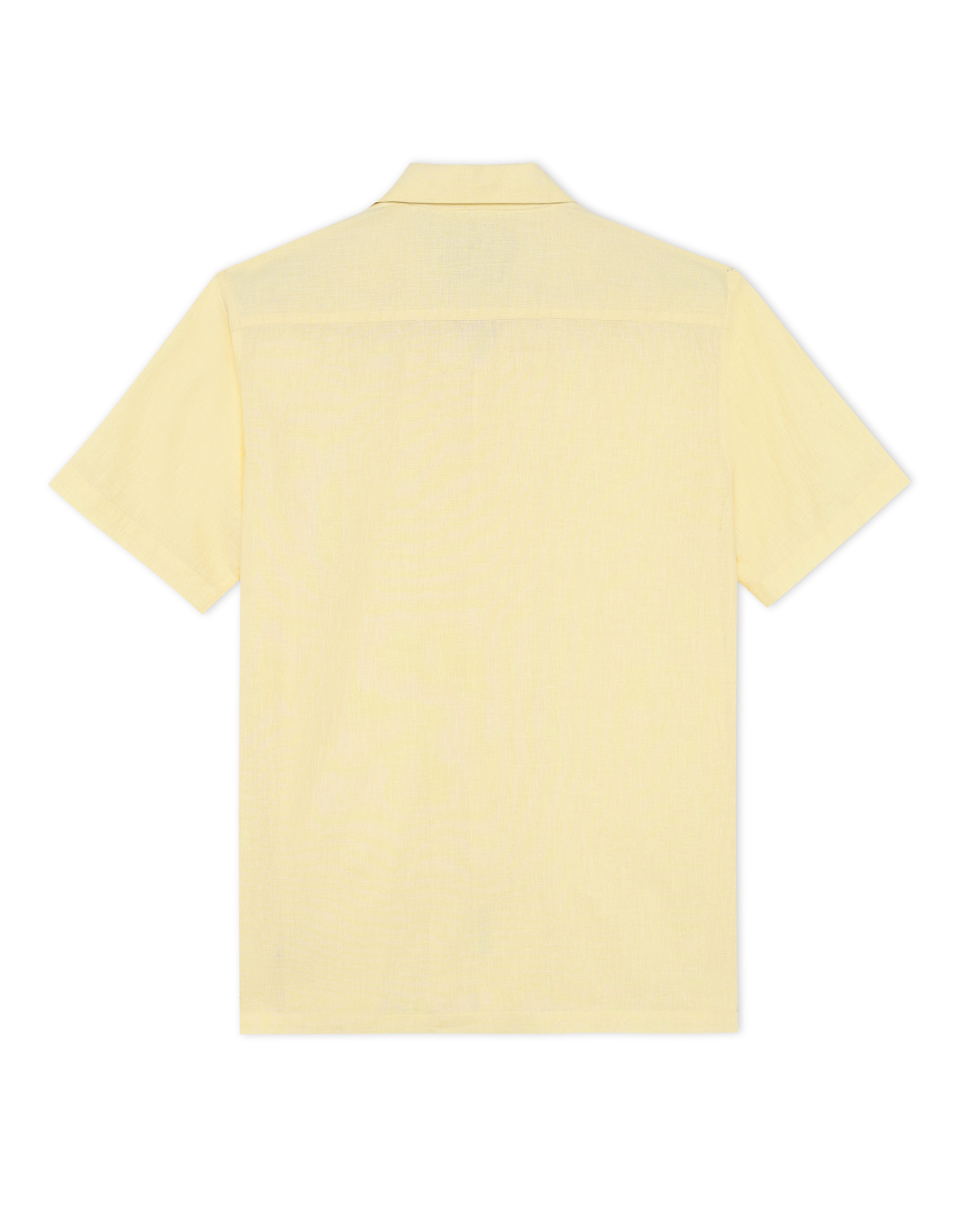 Butter Yellow Cuban Collar Shirt