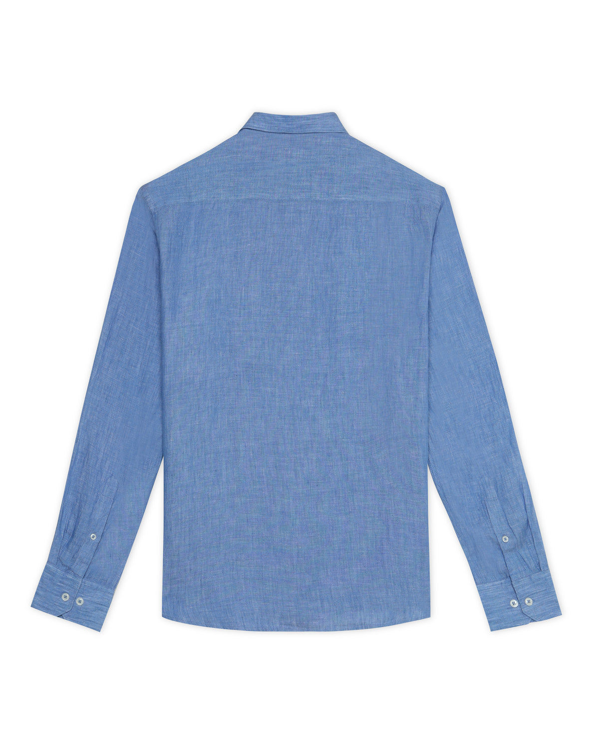 Denim Blue Delavé 100% Linen Shirt